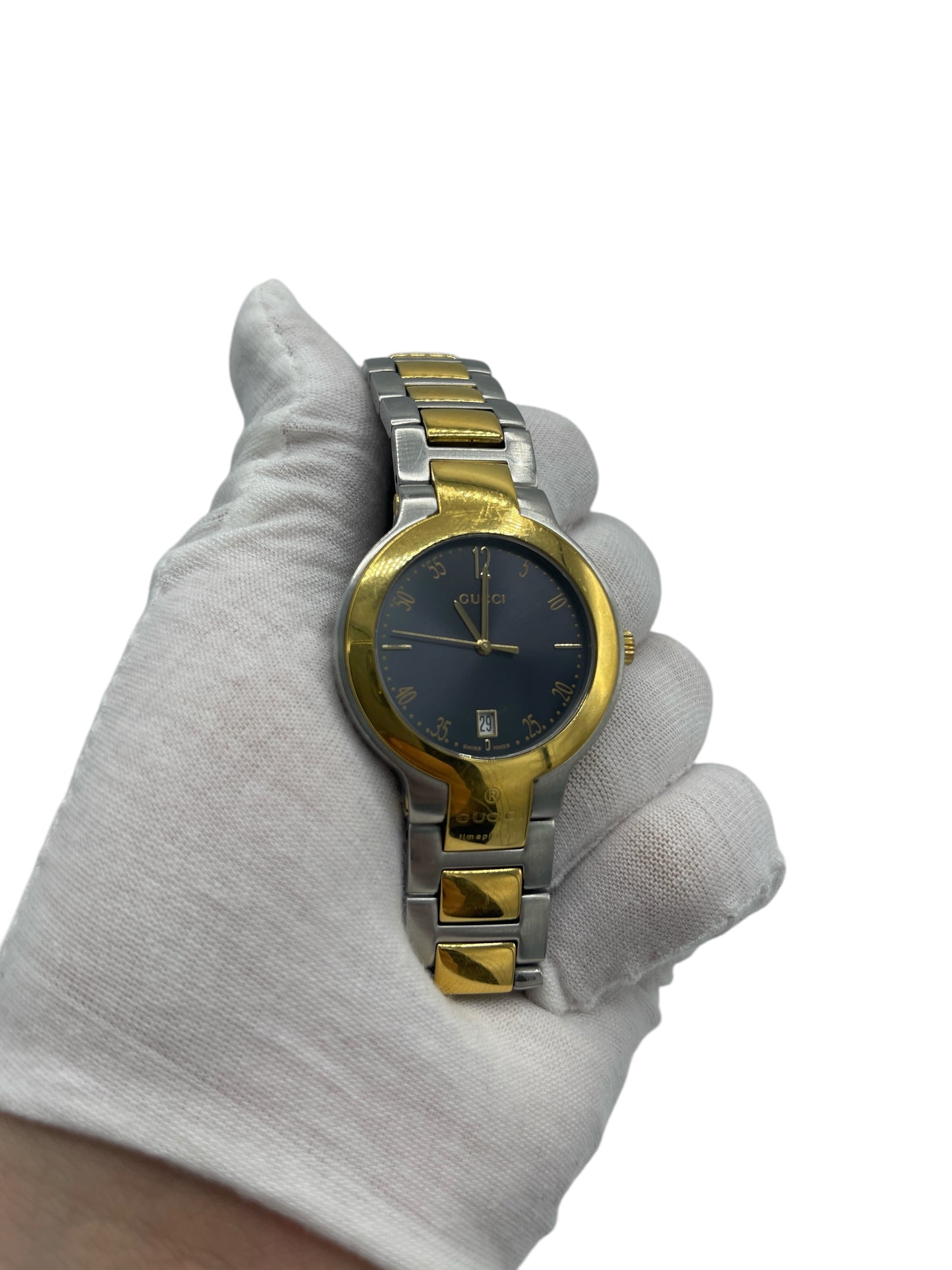 Gucci Silver & Gold Two Tone 8900M Watch