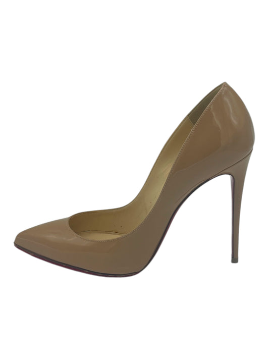 Christian Louboutin Beige Patent Leather Kate Pumps 7 M / 8.5 W