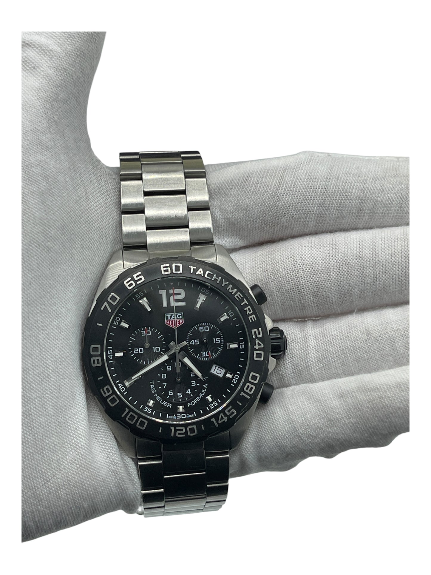 Tag Heuer Silver & Black Formula 1 Chronograph Watch