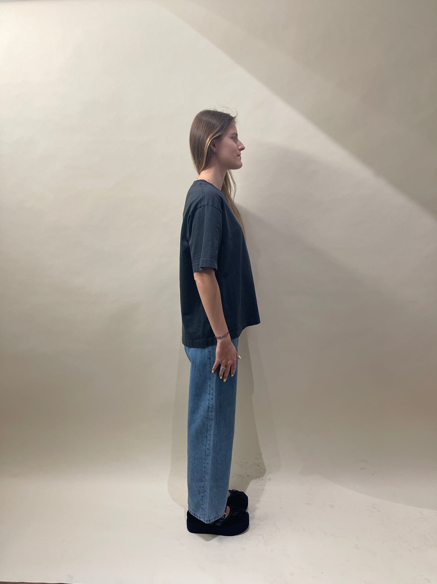 Acne Studios Faded Black Small Logo SS T-Shirt Large - L