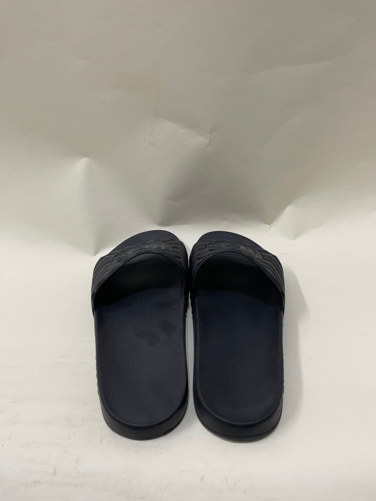 Gucci Black GG Logo Rubber Slides 9 M / 10.5 W