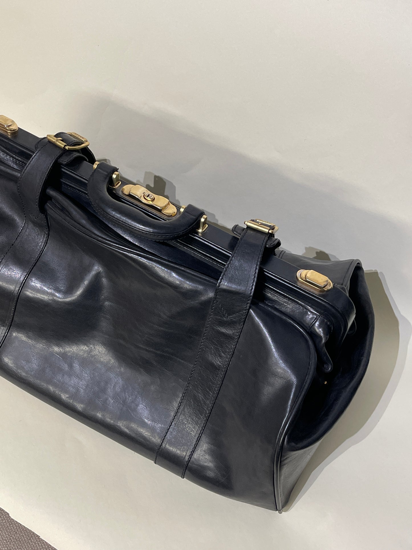 Bally Black Leather Large Doctor's Bag