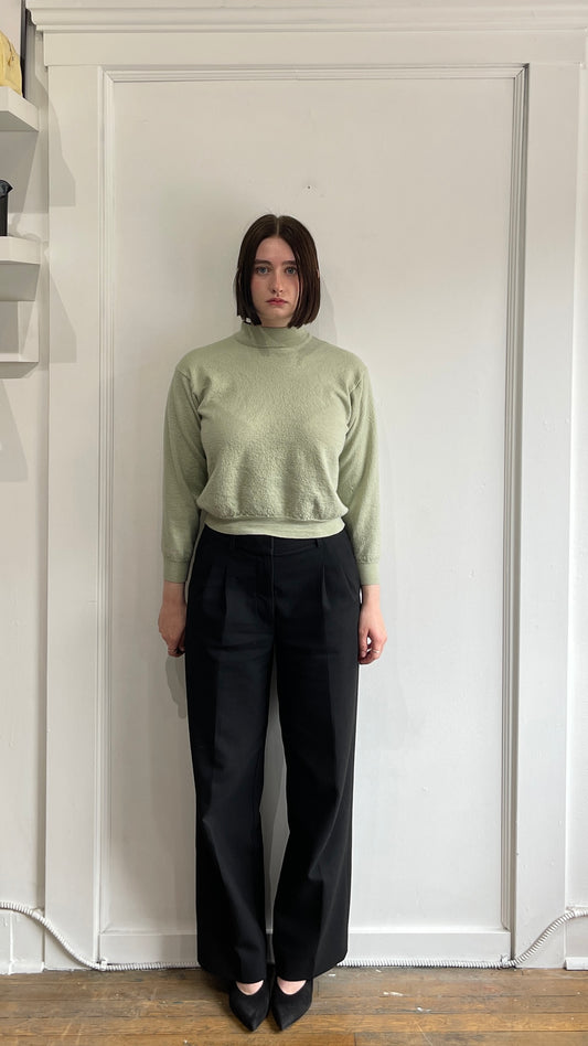 Versace Light Green Cropped Turtleneck Sweater 54