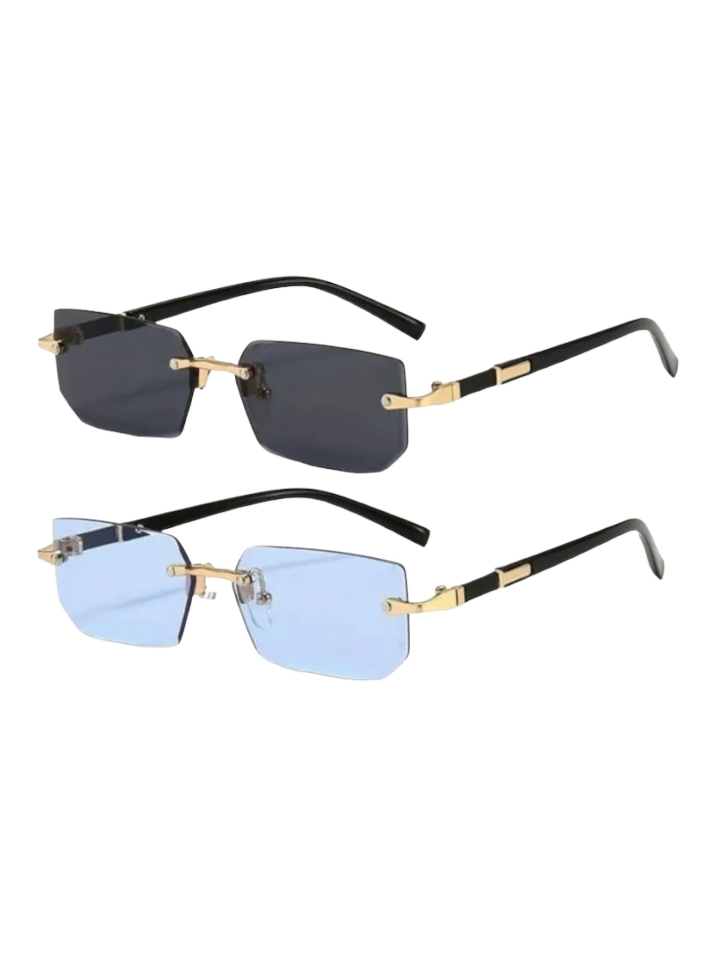 Rectangle Narrow Frameless Everyday Sunglasses