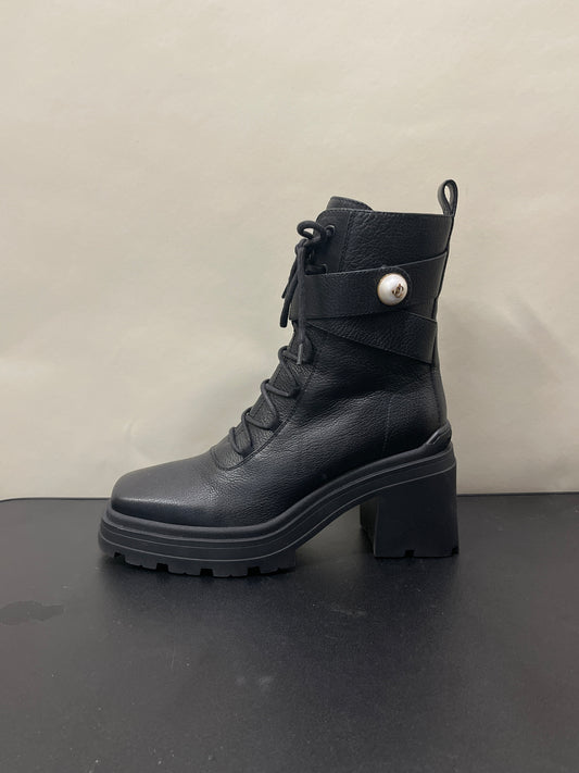 Jimmy Choo Black Leather Noemi Combat Boots 9.5 M / 11 W