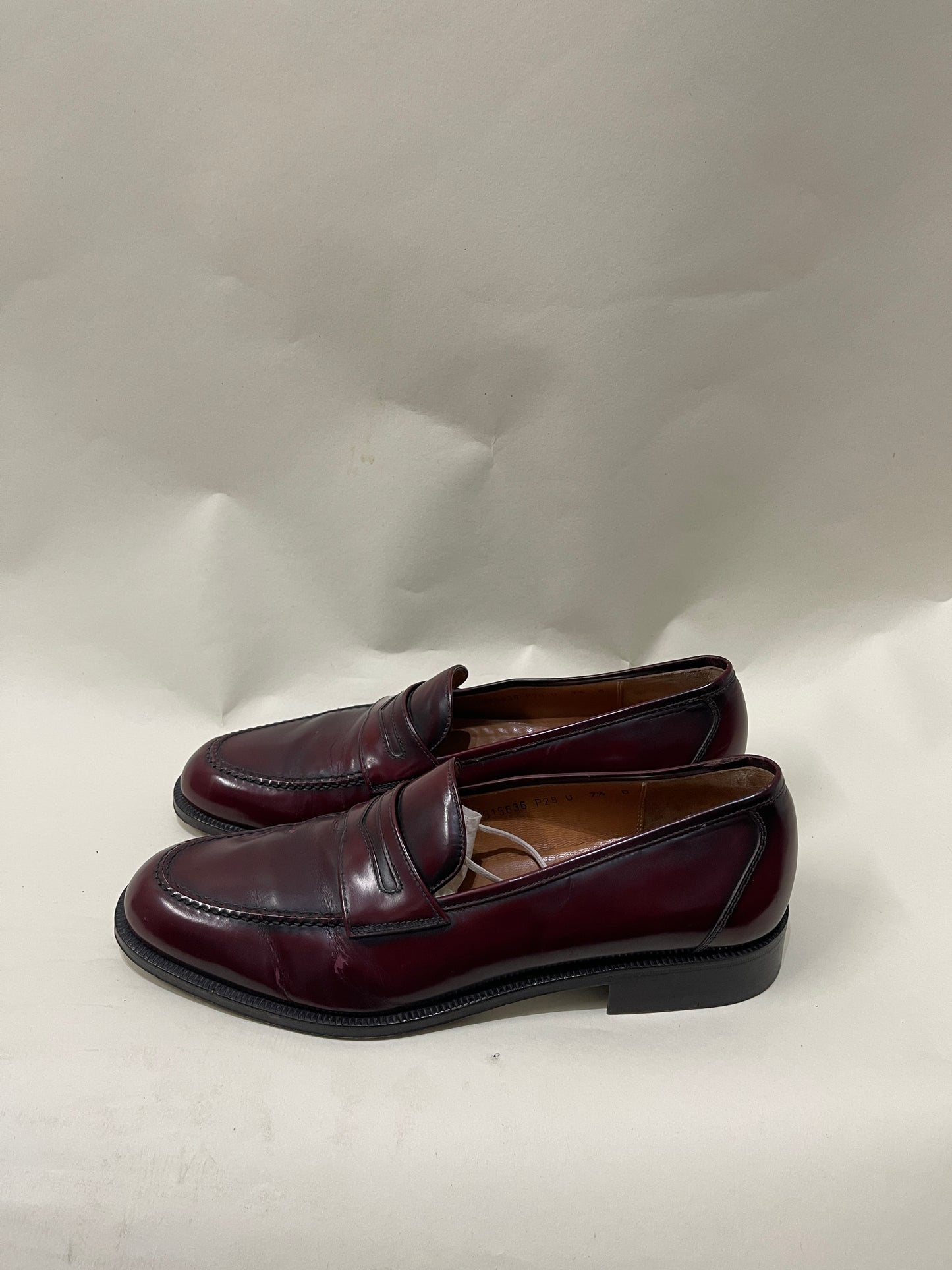 Salvatore Ferragamo Oxblood Leather Penny Loafers 7.5 M / 9 W