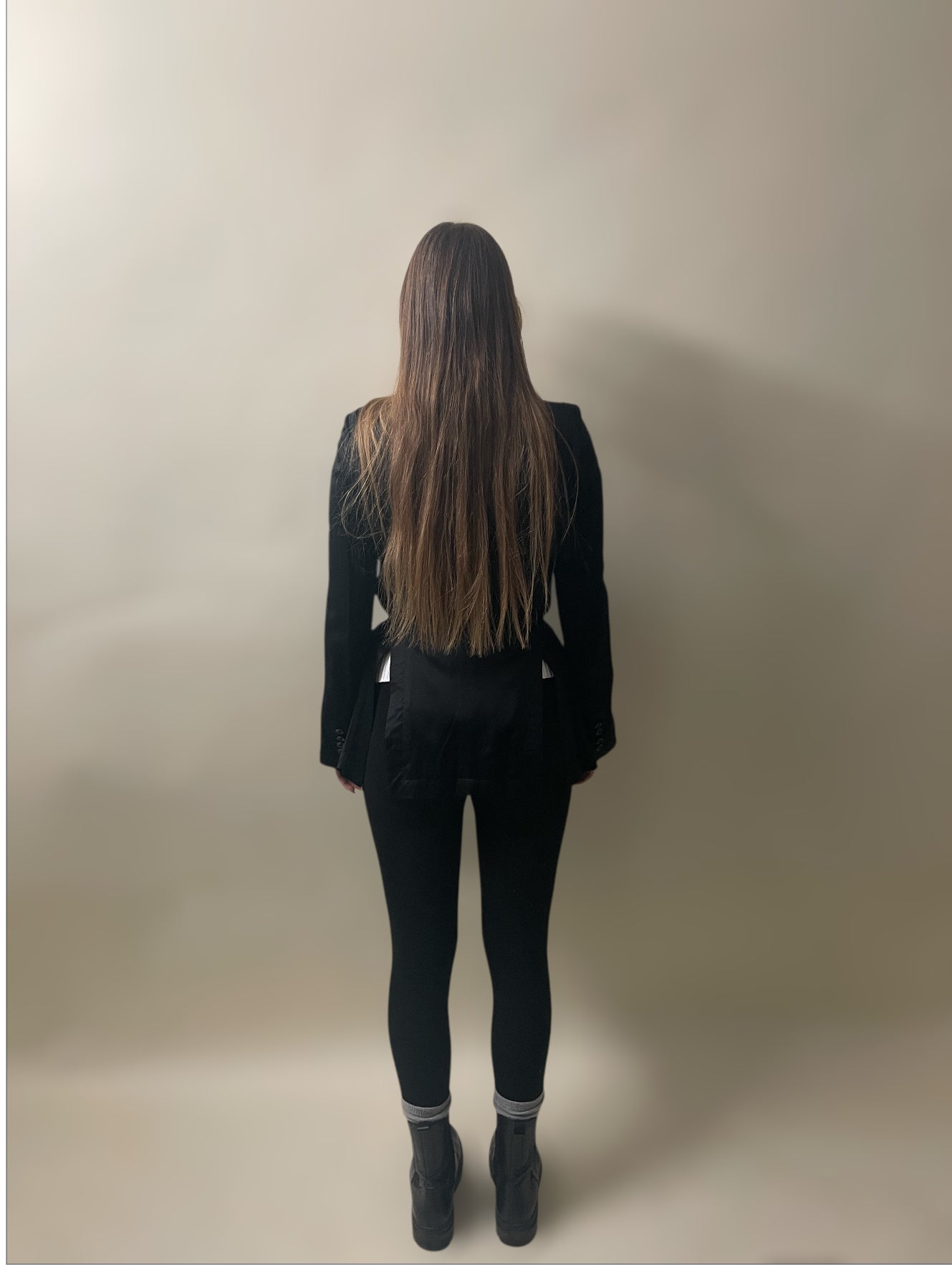 Ann Demeulemeester Black Rayon Belted Blazer 38