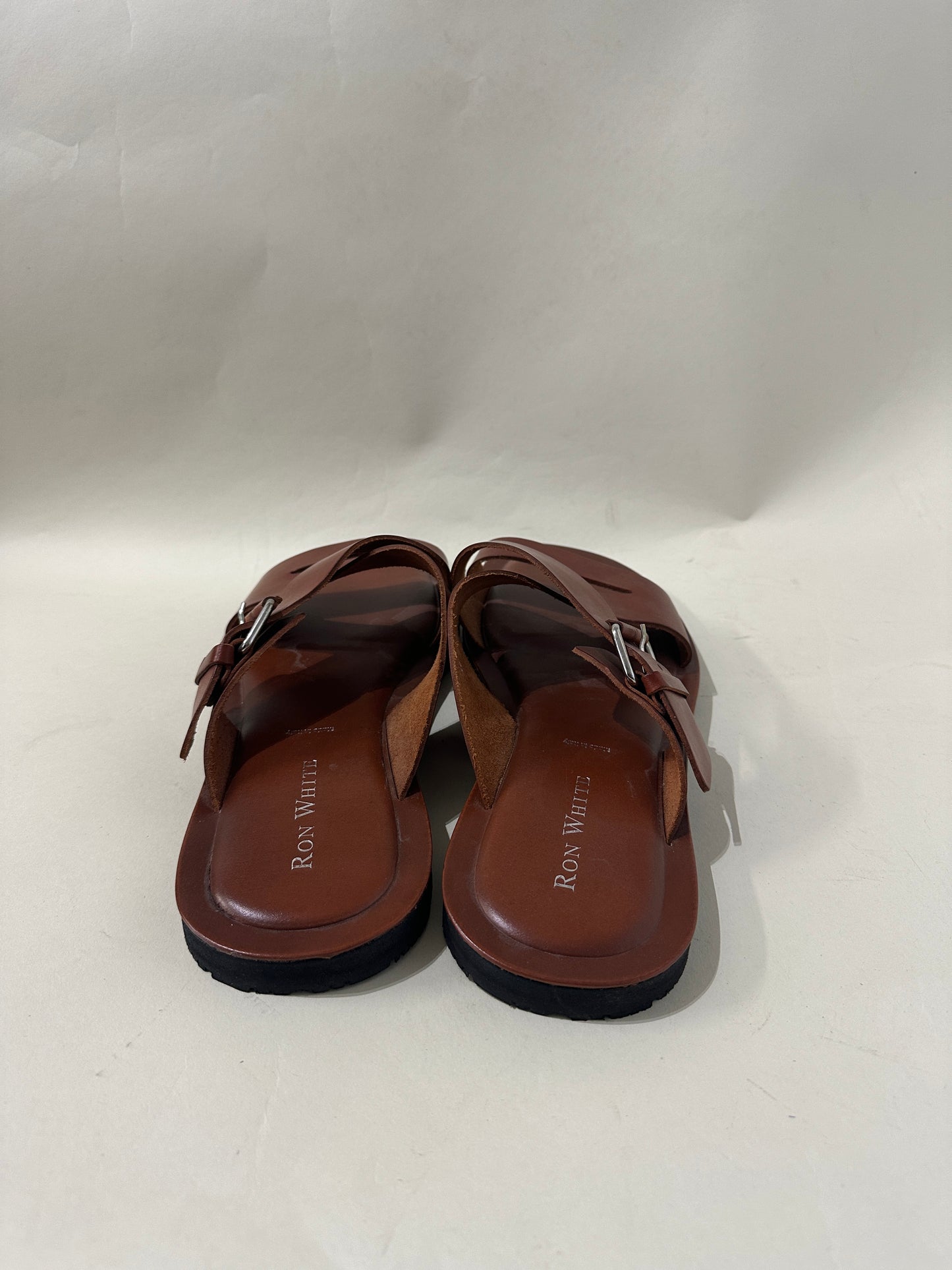 Ron White Cognac Leather Sandals 12 M / 13.5 W