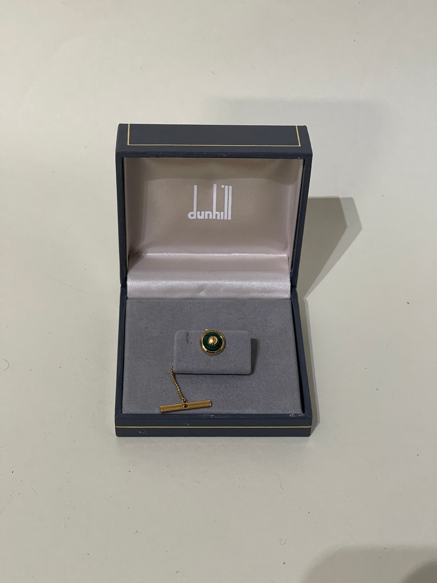 Dunhill Gold & Green D Logo Tie Pin