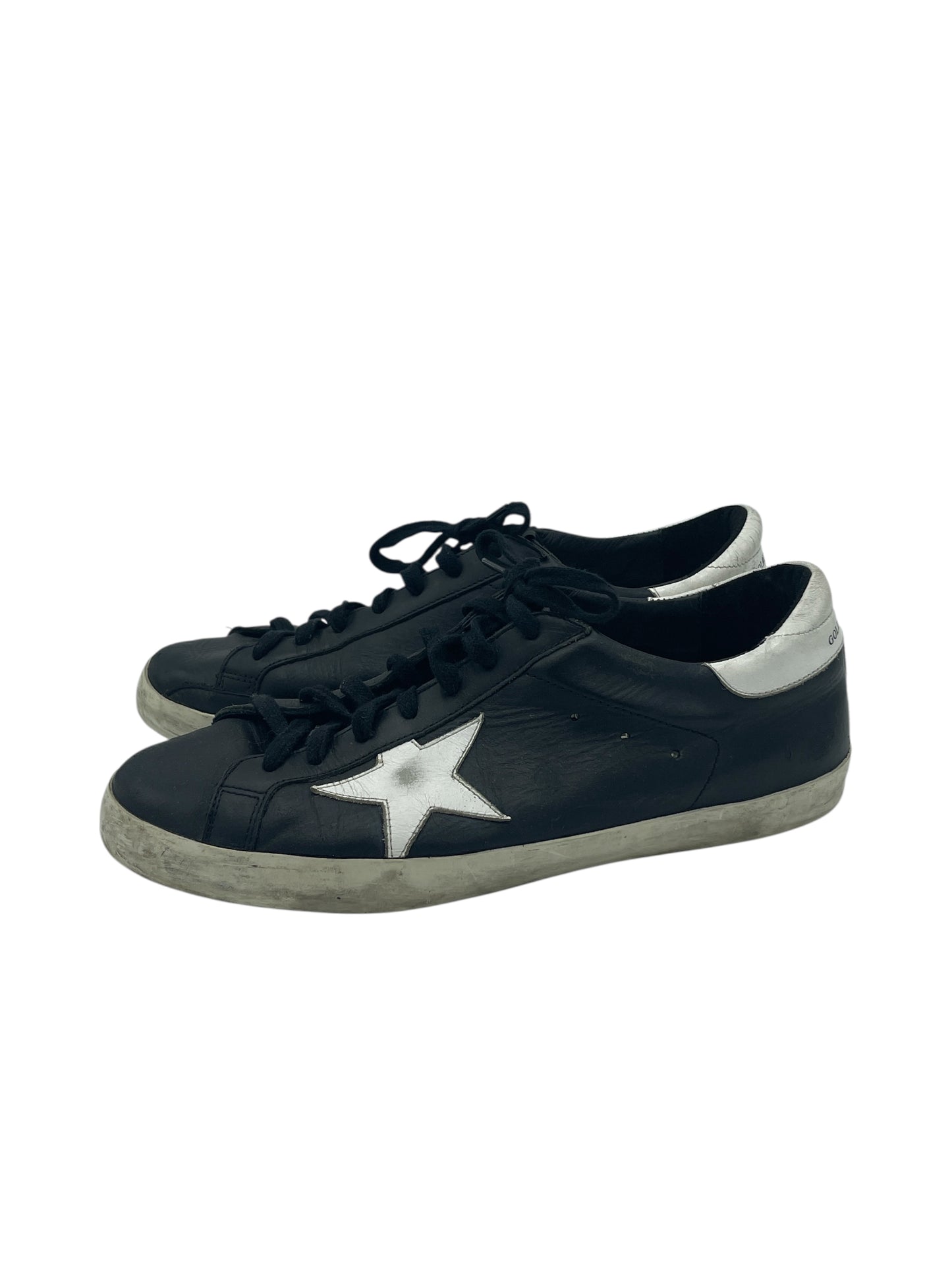 Golden Goose Black & White Leather Super-Star Sneakers 10 M / 11.5 W