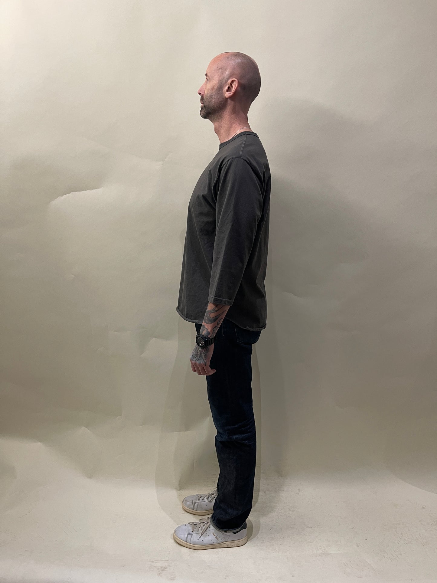 The Real McCoy's Brown / Black Heavy Cotton Baseball T-Shirt 42