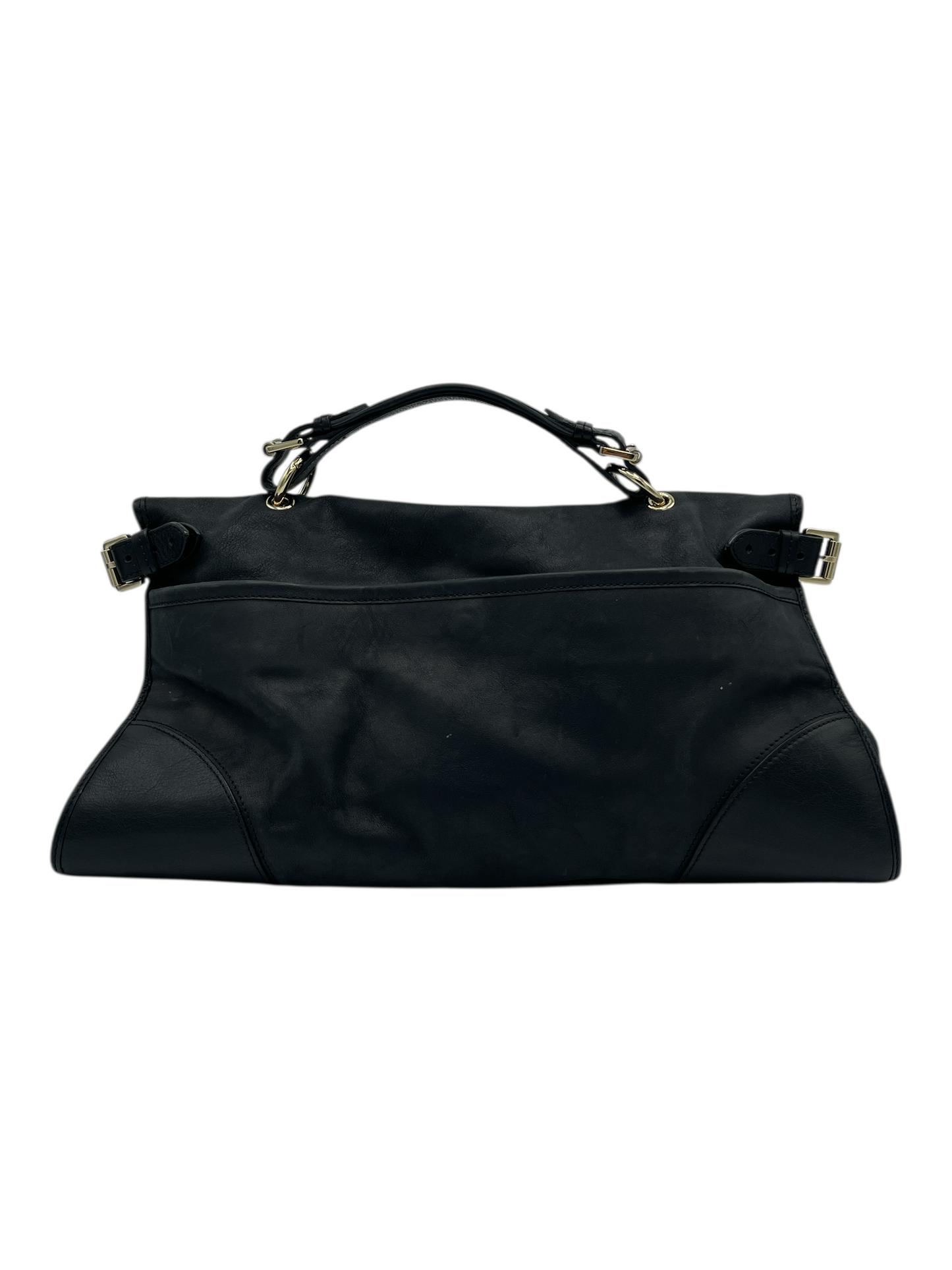 Mulberry Black Smooth Leather Taylor Satchel