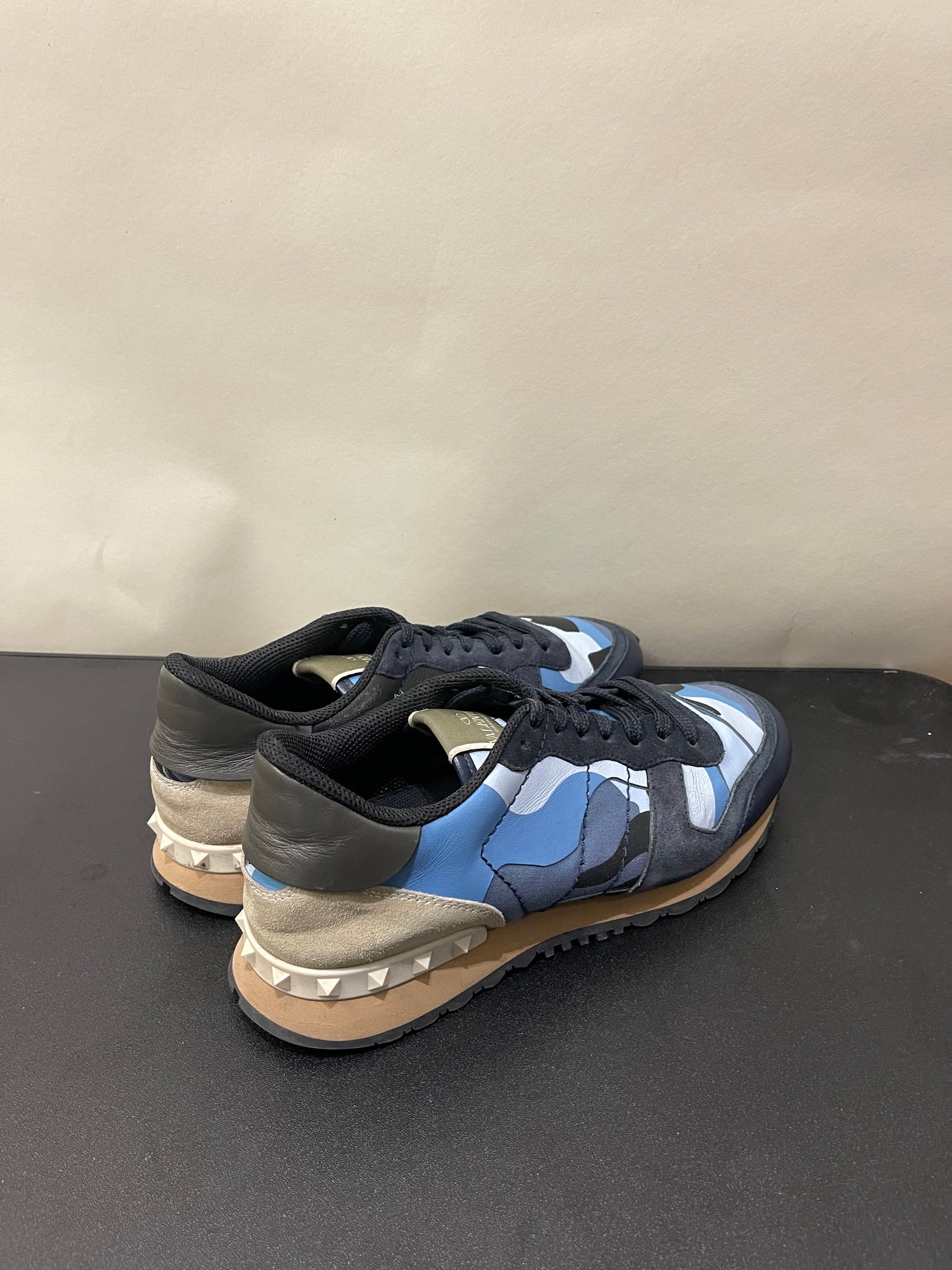 Valentino Blue Camo Rockrunner Sneakers 8 M / 9.5 W