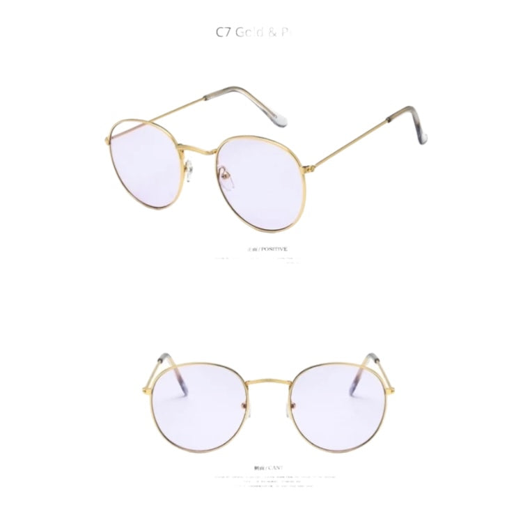 Wire Frame Circular Lens Sunglasses