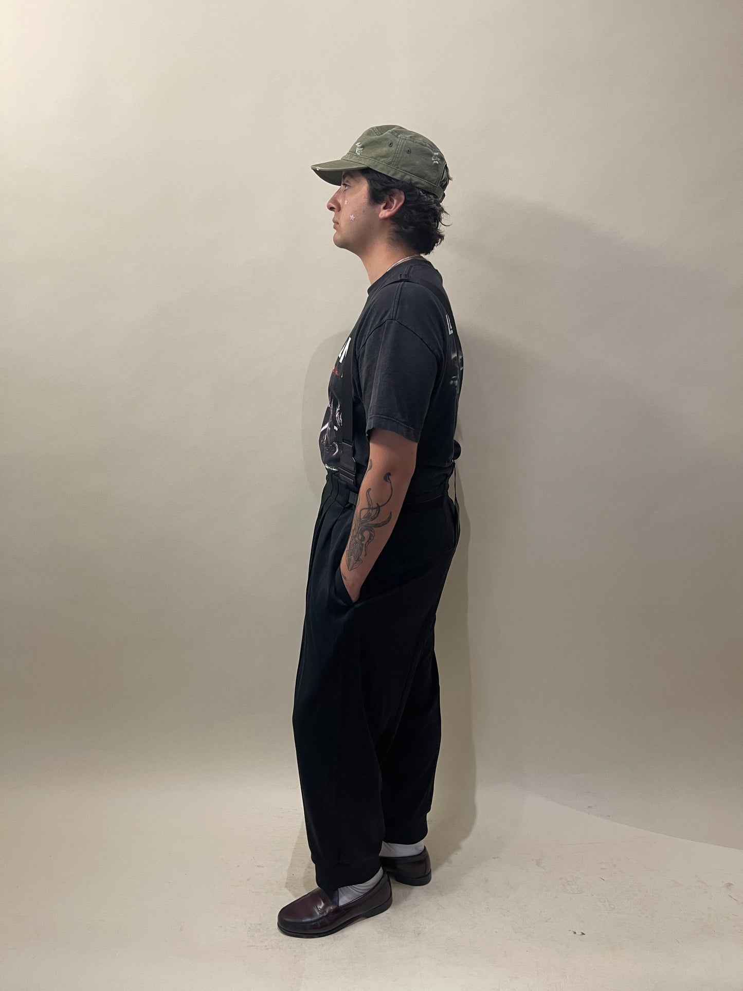 Y-3 Black Triple Pleated Suspender Track Pants Large - L