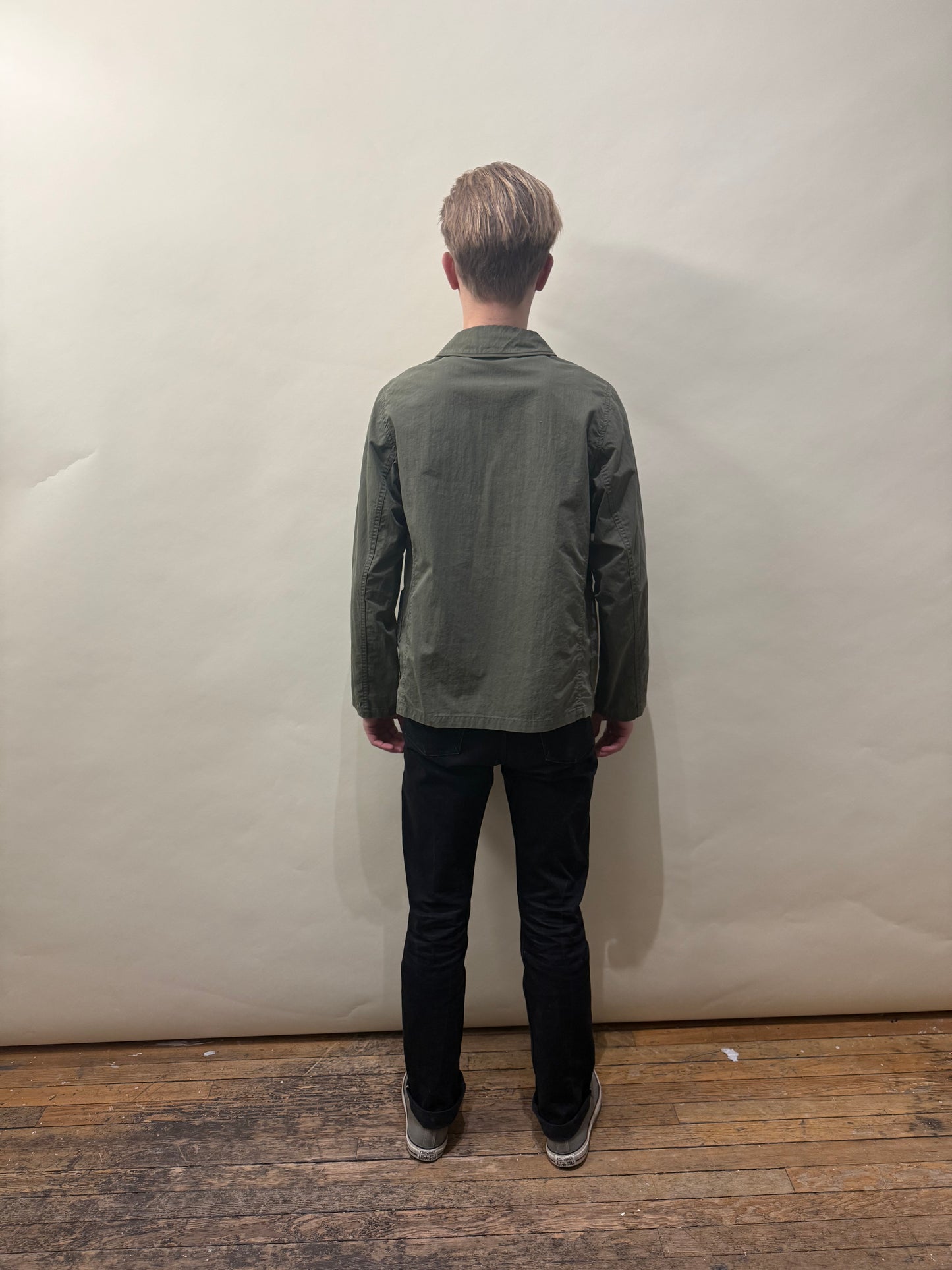 Kapital Army Green Cotton Blend Ripstop Chore Coat Medium - M