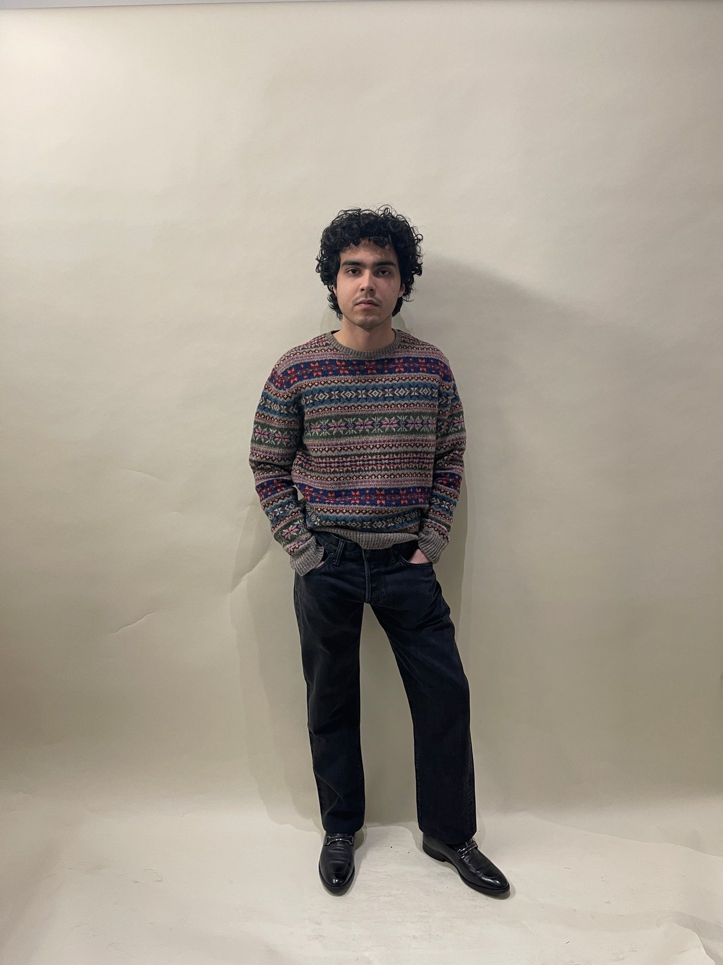 Polo Ralph Lauren Multicolour Fair Isle Wool Blend Crewneck Sweater Large - L