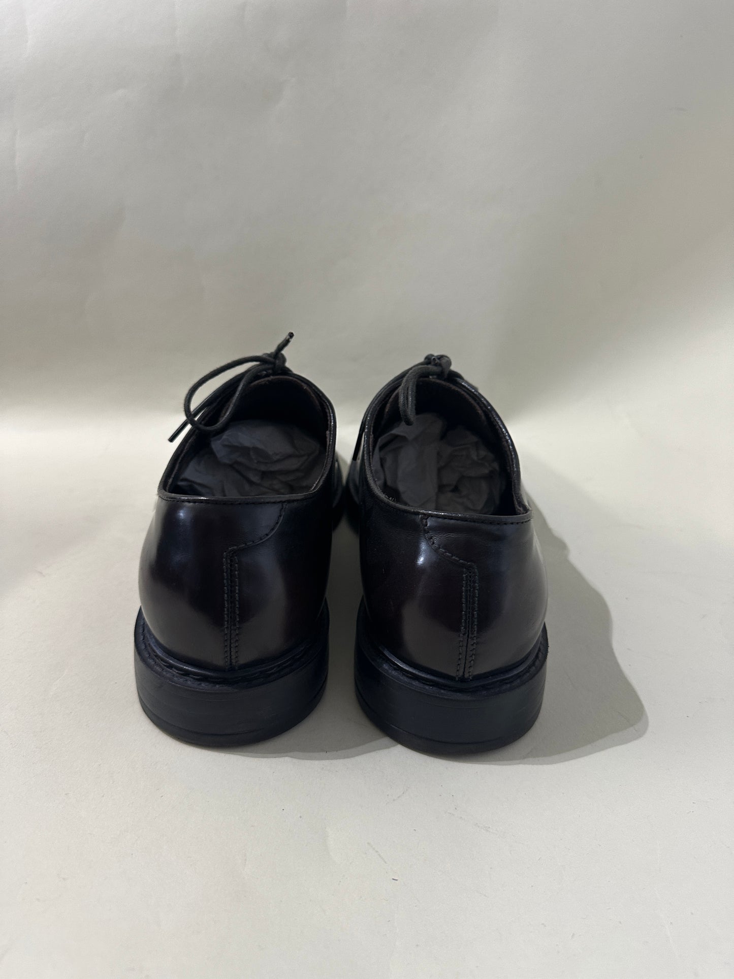 Doucal's Dark Brown Leather Derby Dress Shoes 10.5 M / 12 W