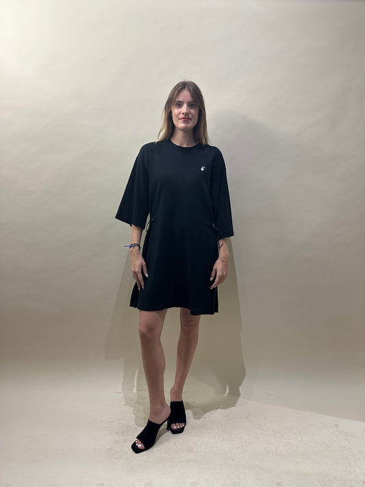 Off-White Black Flock Arrow Coulisse Dress 44