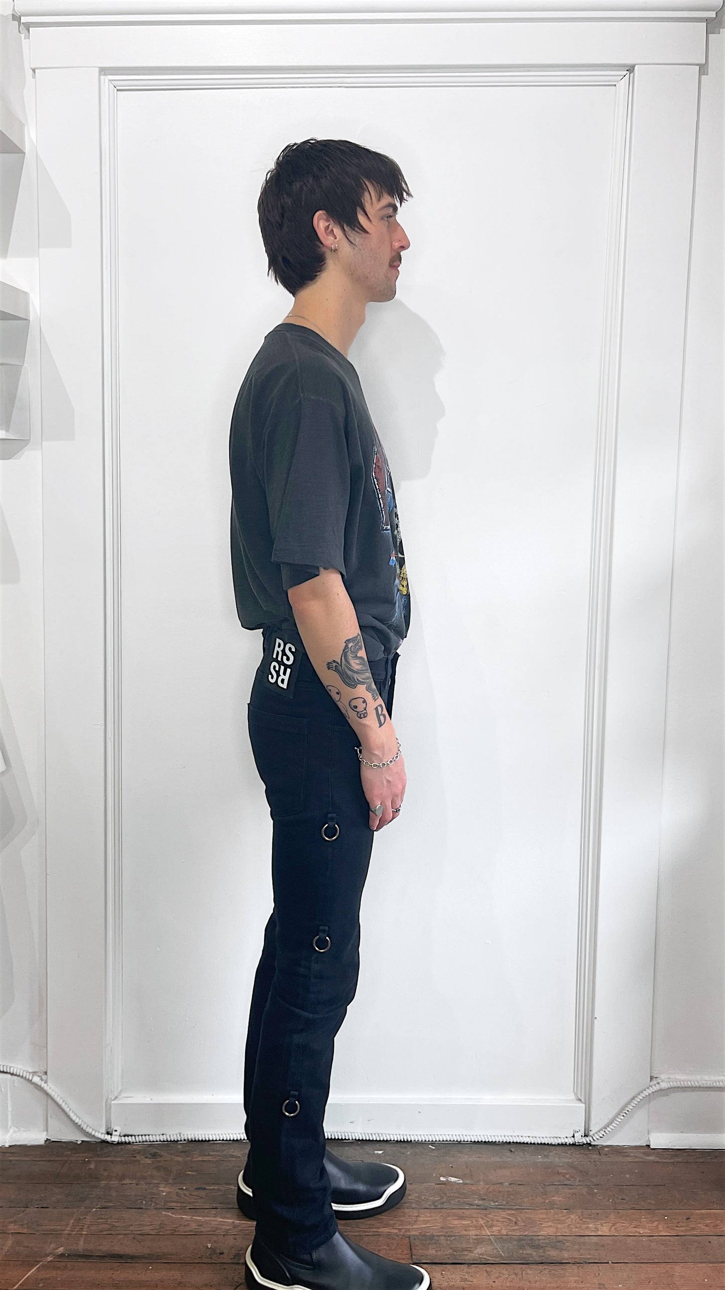 Raf Simons Black 4 Ring Slim Fit Jeans 30