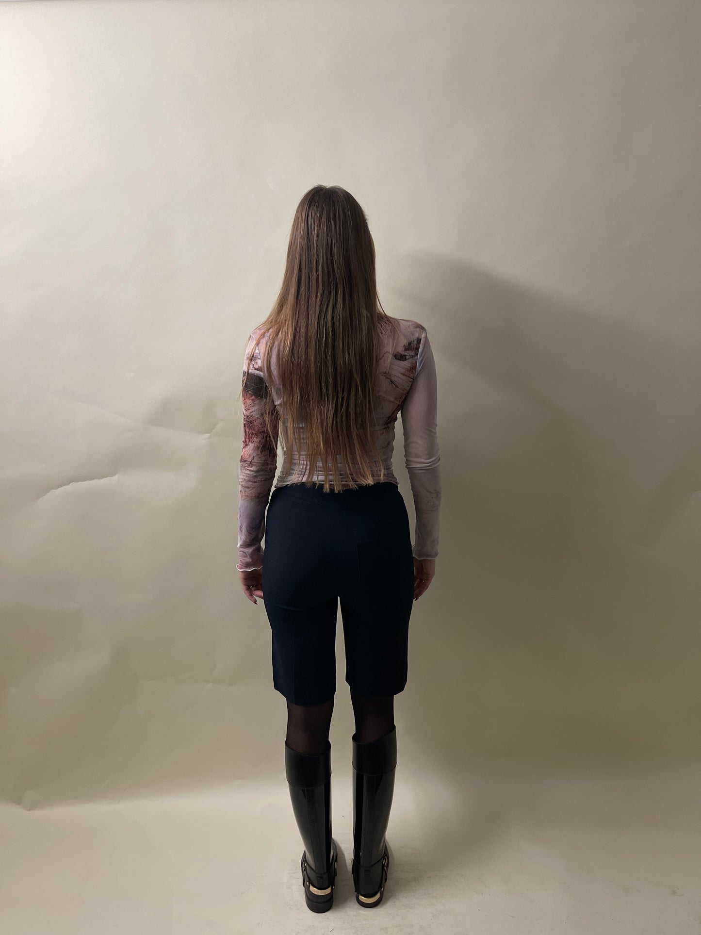 Our Legacy Pastel AOP Mesh Slim Turtleneck Shirt 38