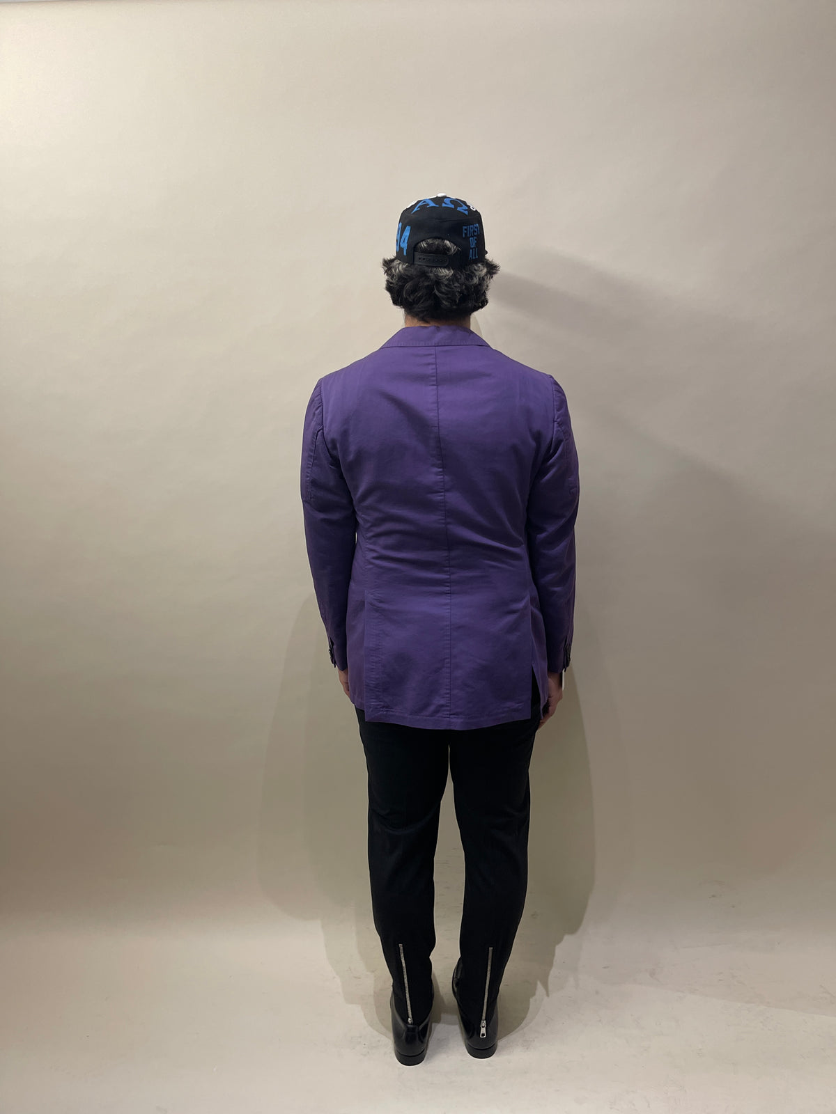 Etro Purple Cotton Silk Unlined Sport Coat 44