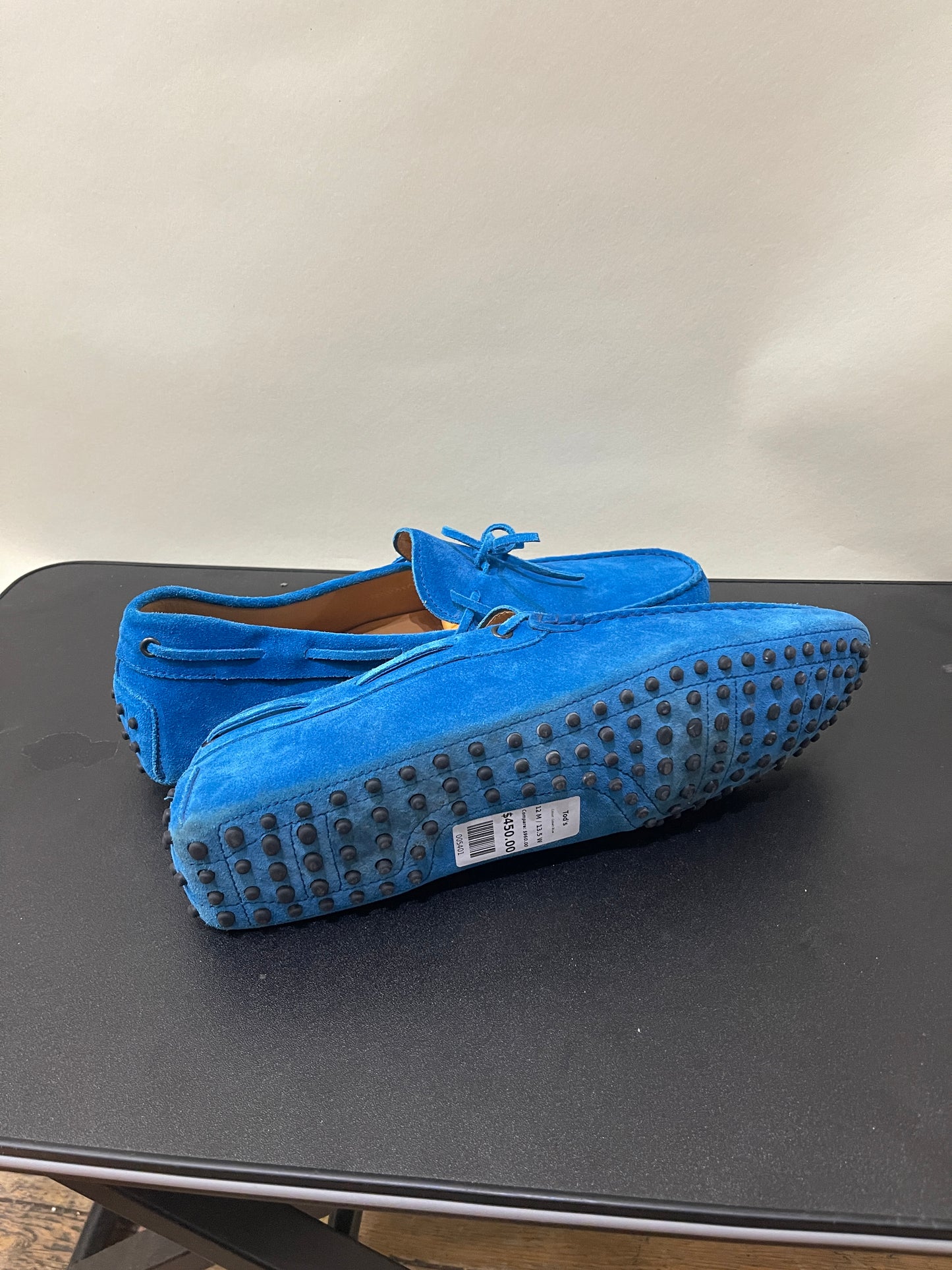 Tod's Cobalt Blue Suede Driving Loafers 12 M / 13.5 W