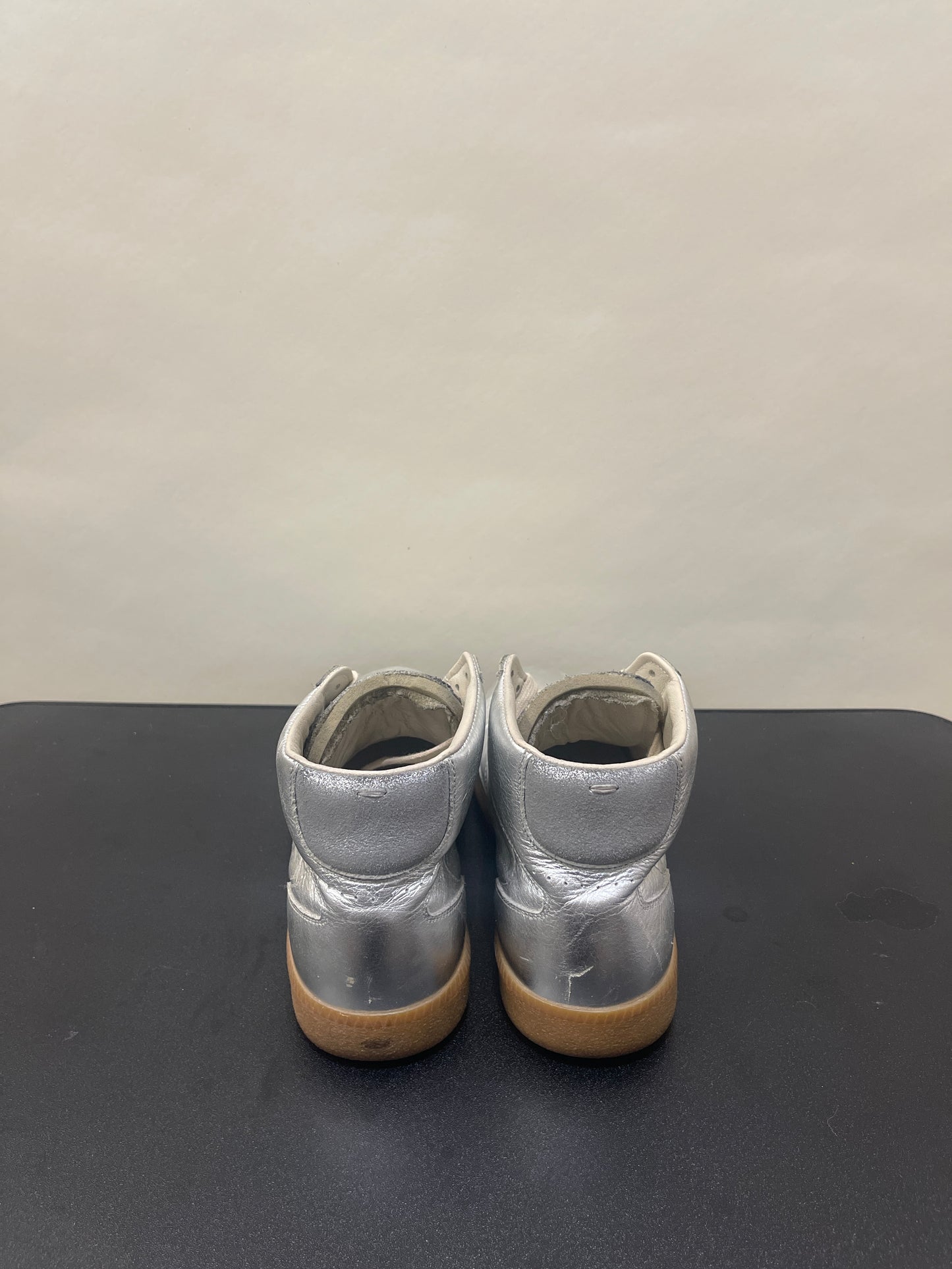 Maison Margiela Silver Leather High Top Sneakers 8 M / 9.5 W