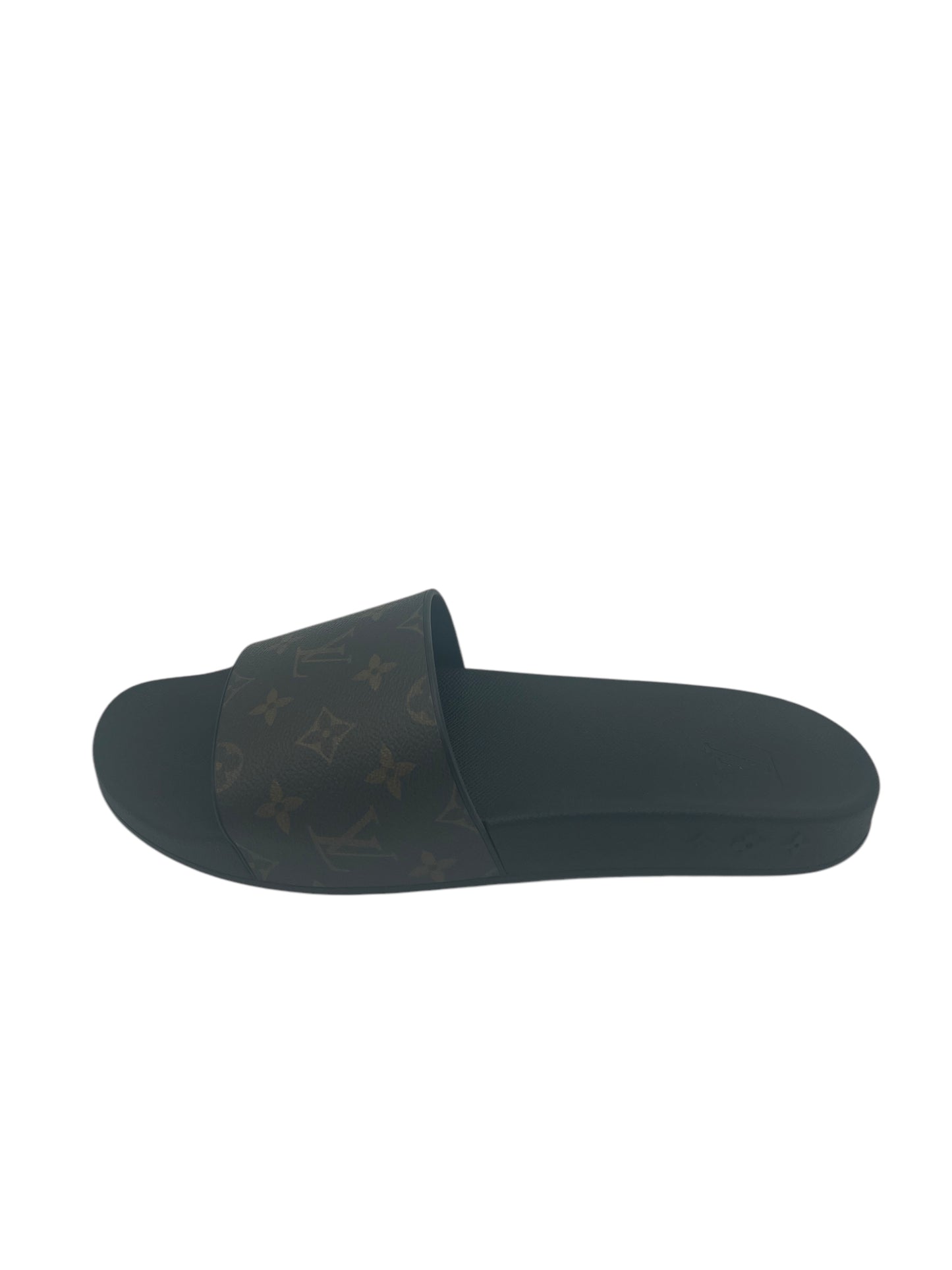 Louis Vuitton Black & Brown Monogram Waterfront Slide 12 M / 13.5 W