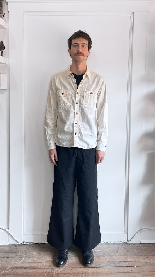 Momotaro Cream Double Pocket LS Button Up Shirt 42