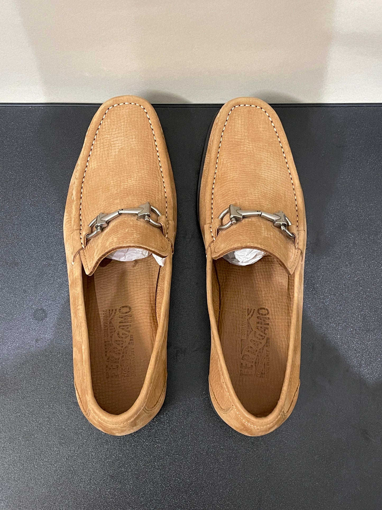 Salvatore Ferragamo Tan Suede Grandioso 2 Loafers 8 M / 9.5 W