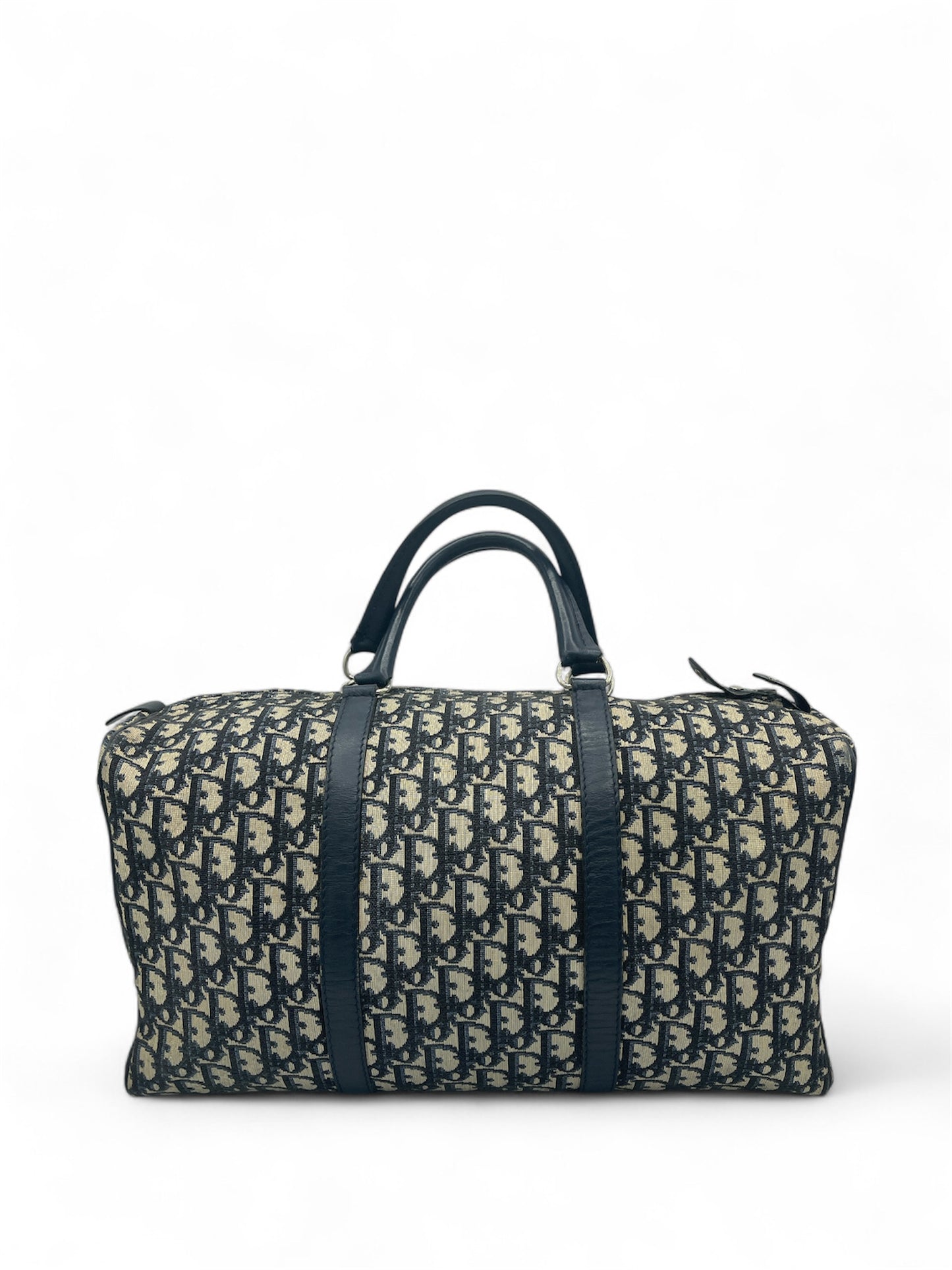 Christian Dior Navy & Beige Monogram Boston Trotter Bag
