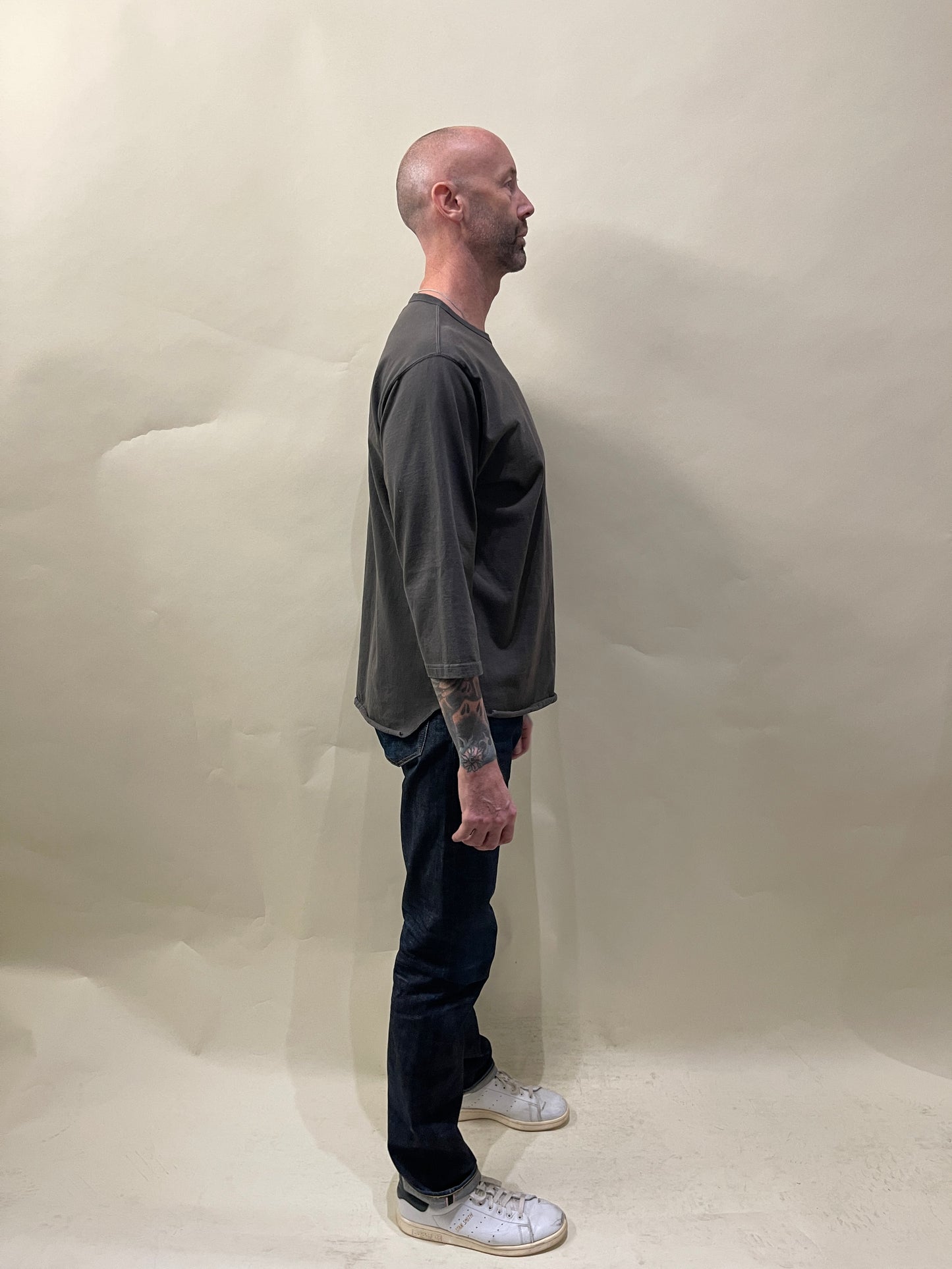 The Real McCoy's Brown / Black Heavy Cotton Baseball T-Shirt 42