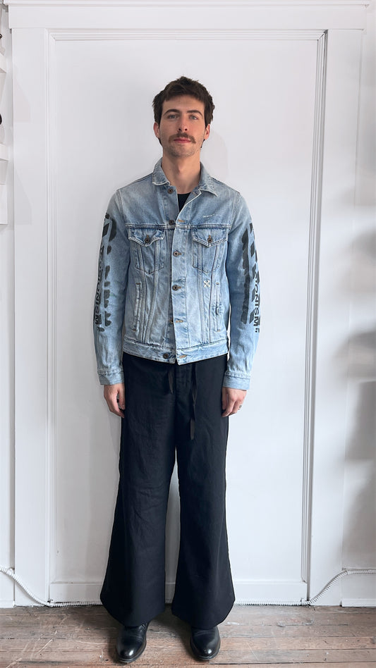 Off-White Light Blue 'Impressionism' Slim Denim Jacket Medium