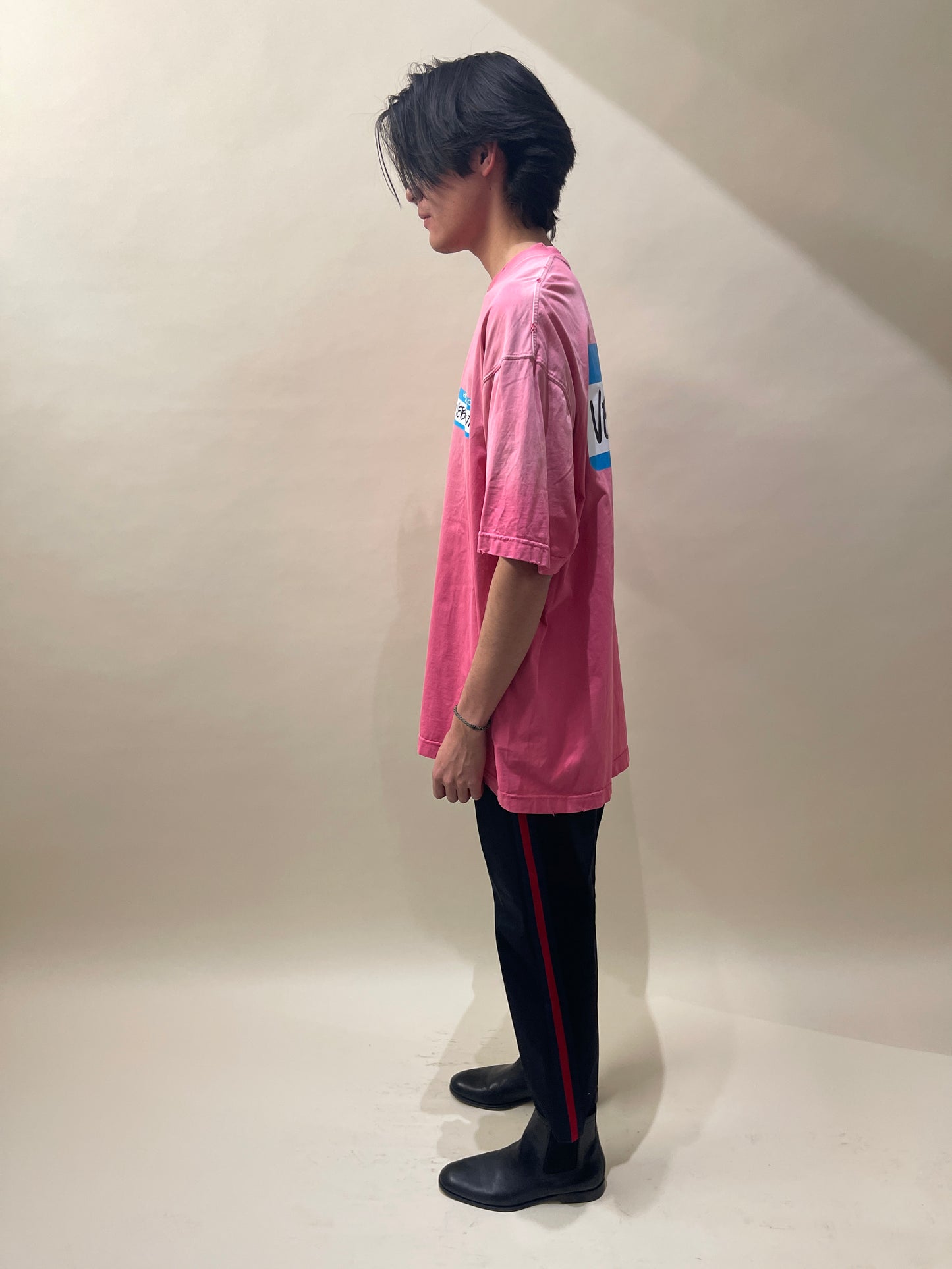 Vetements Pink 'My Name Is' Motif SS T-Shirt Large - L