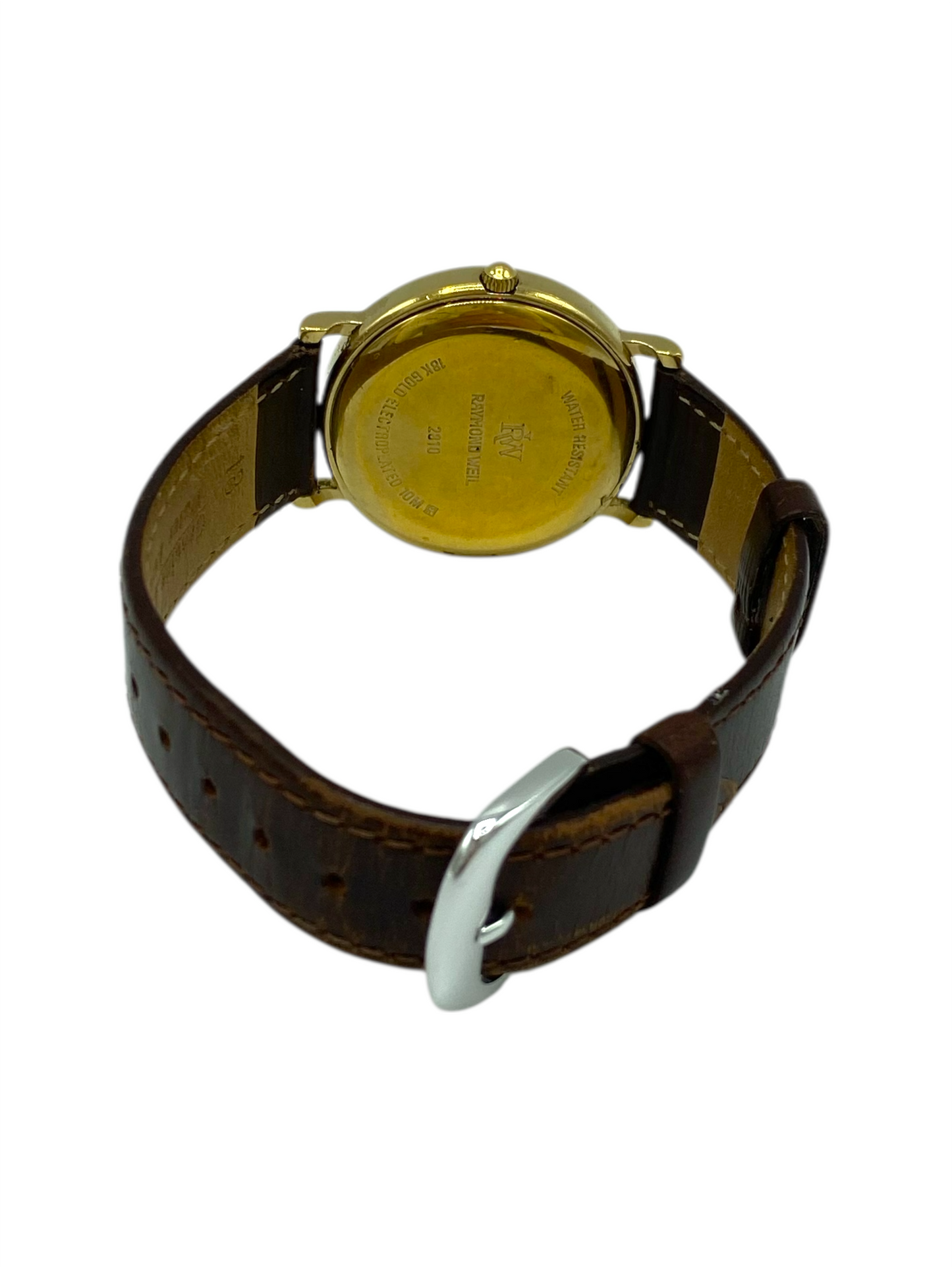 Raymond Weil 18K Gold Electroplated Round Watch