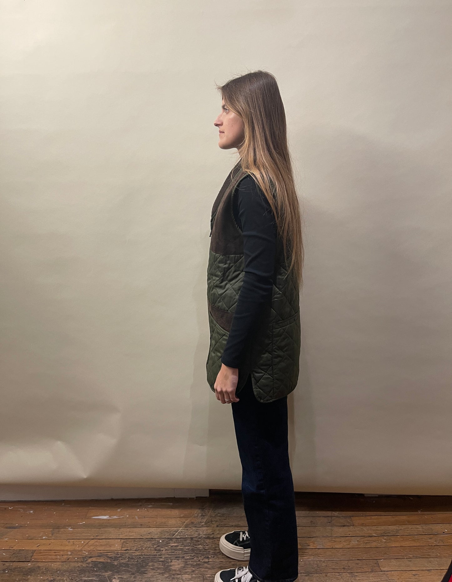 Barbour Olive Green & Brown New Keeper Wear Gilet Large - L