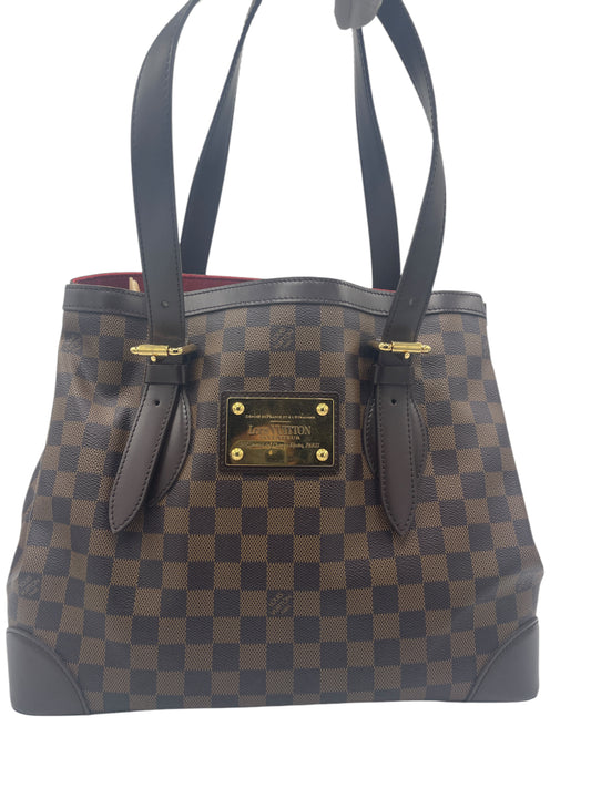 Louis Vuitton Brown Checker Monogram Hampstead MM Damier Ebene Tote