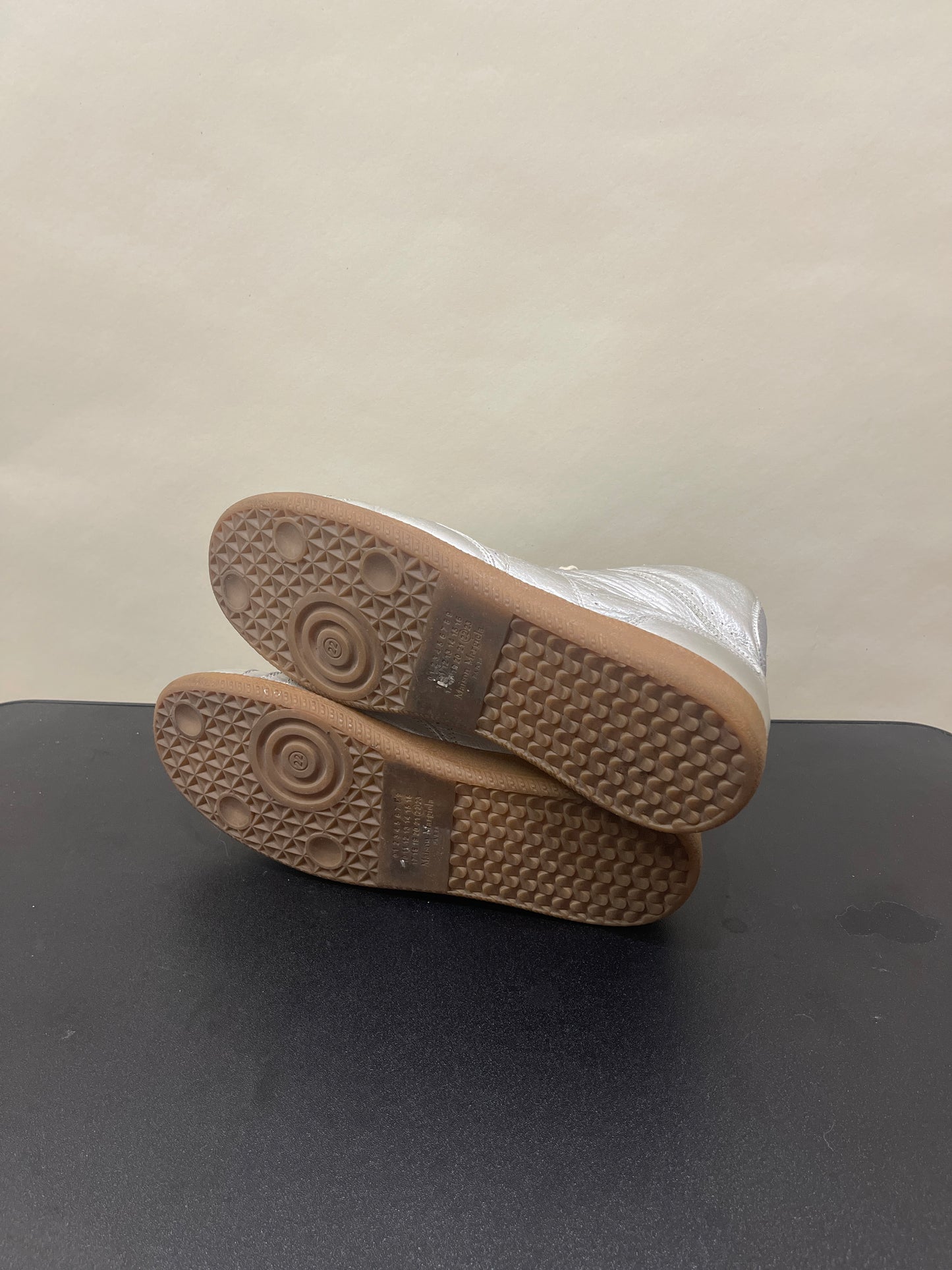 Maison Margiela Silver Leather High Top Sneakers 8 M / 9.5 W