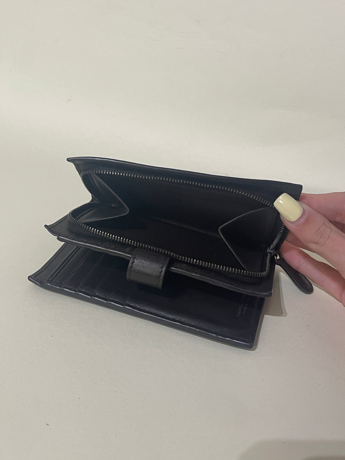 Bottega Veneta Dark Brown Intrecciato Leather Long Bifold Wallet