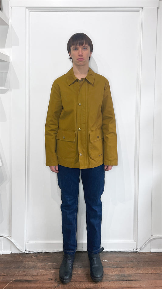 A.P.C. Mustard / Dark Tan Heavy Cotton Field Coat Small