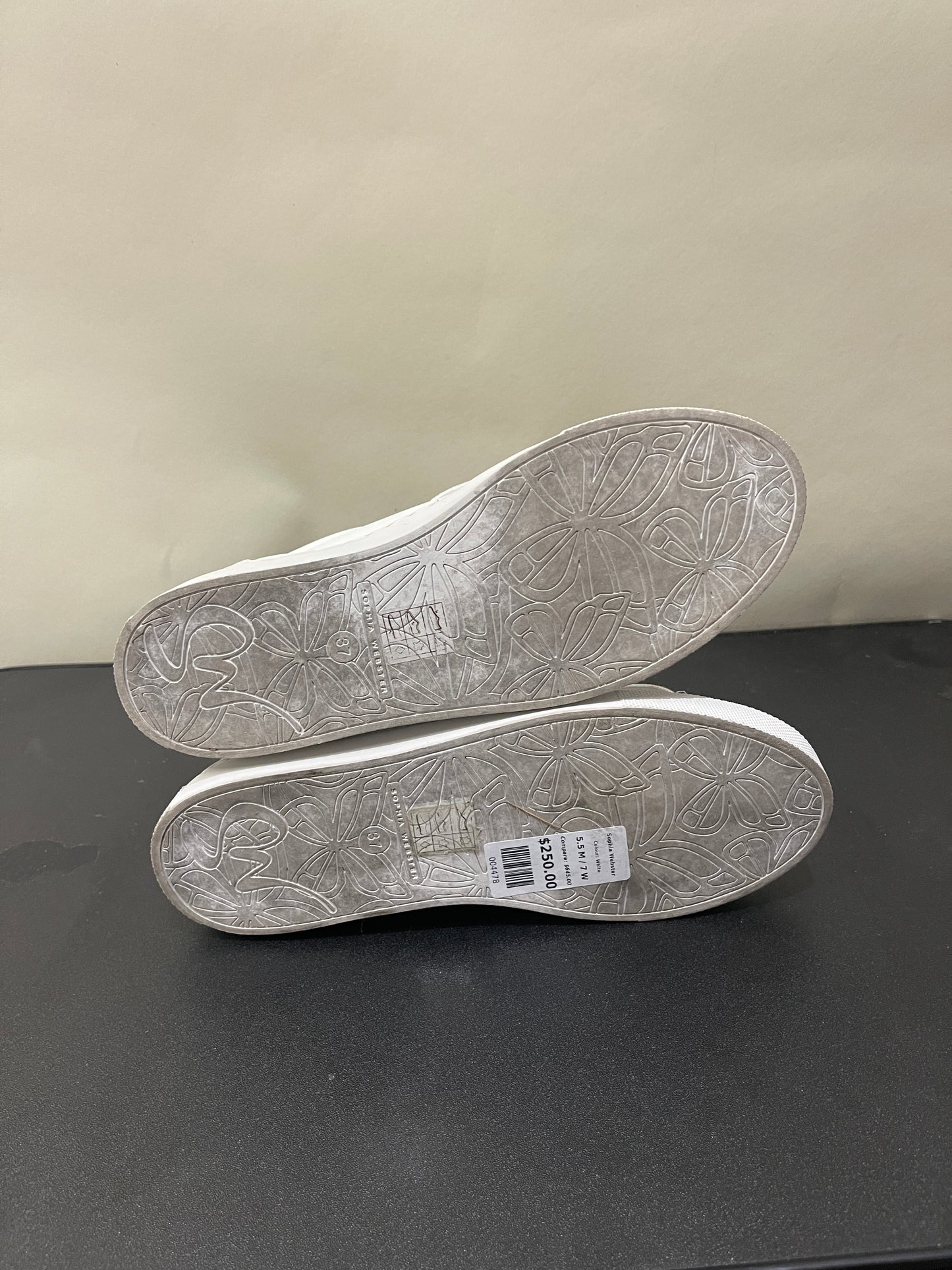 Sophia Webster White Leather Butterfly Sneakers 5.5 M / 7 W