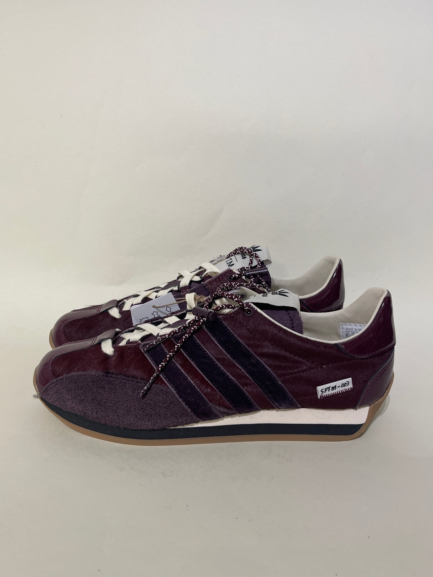 Adidas x Song For The Mute Maroon Pony Hair Country OG Sneakers 8.5 M / 10 W