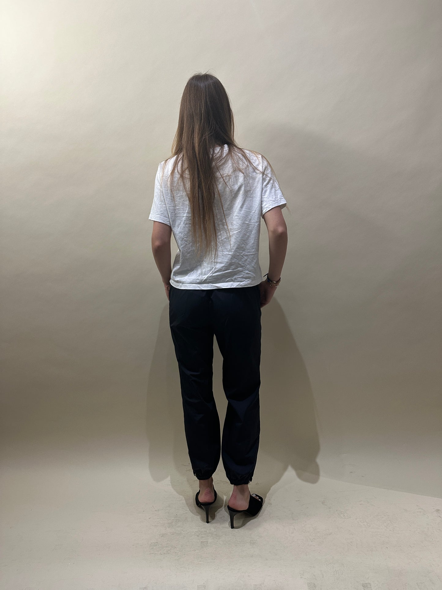Balenciaga Navy Blue Nylon Track Pants Medium - M