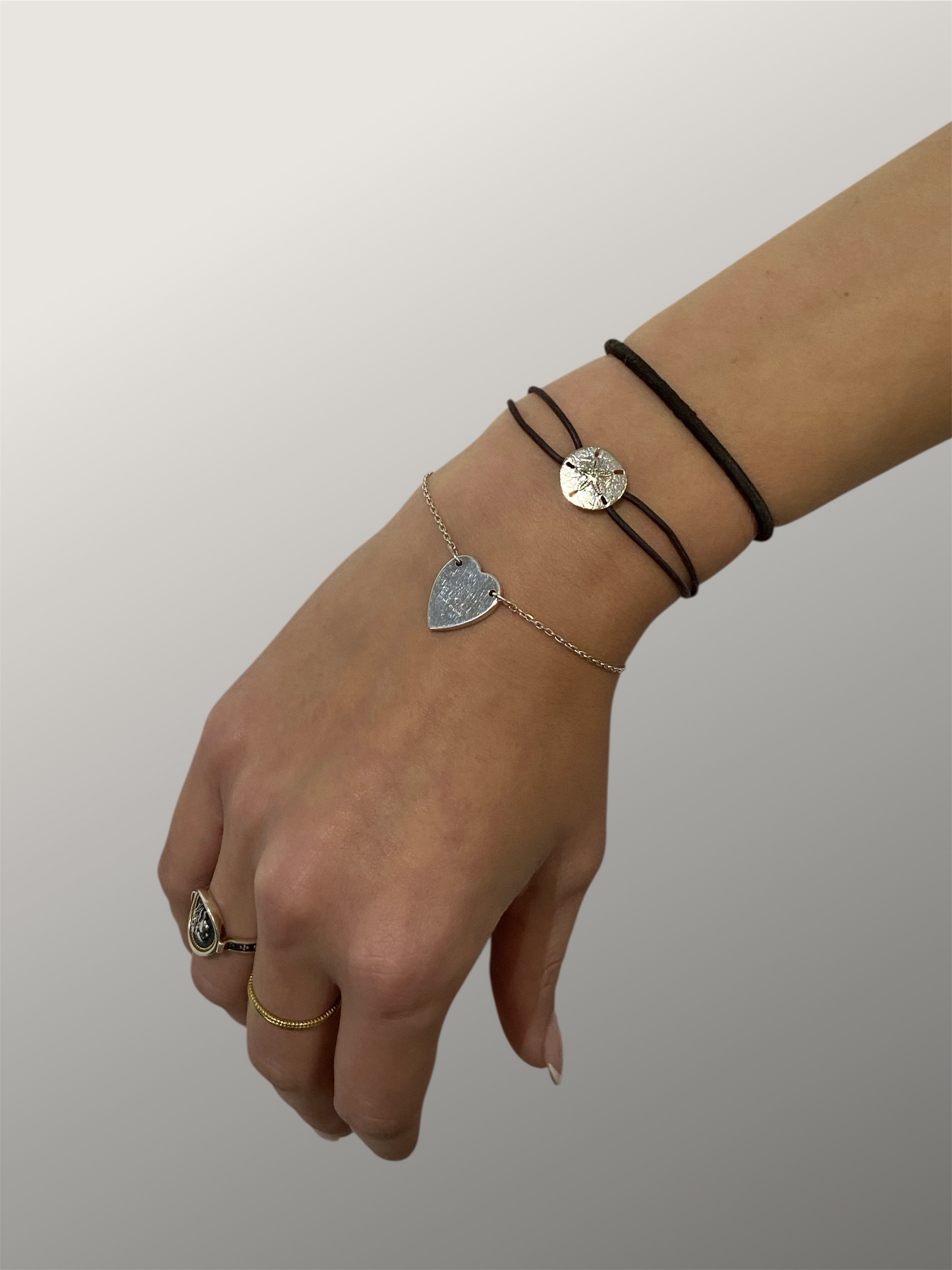 Gucci Silver Heart Charm Bracelet