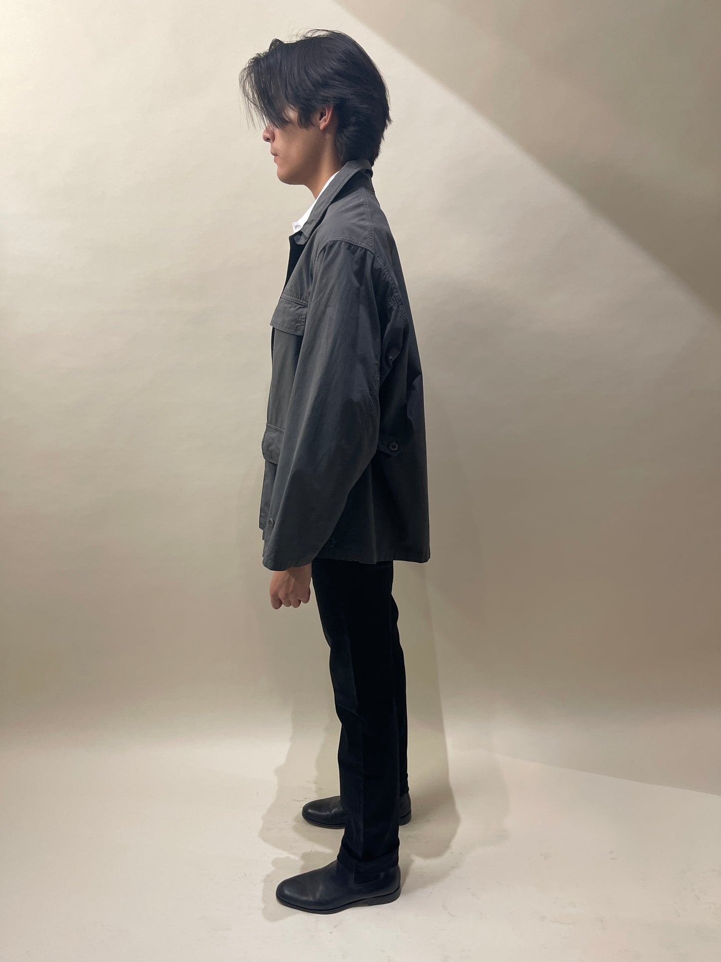 Kaptain Sunshine Grey Cotton Ripstop Lightweight Army Jacket 42