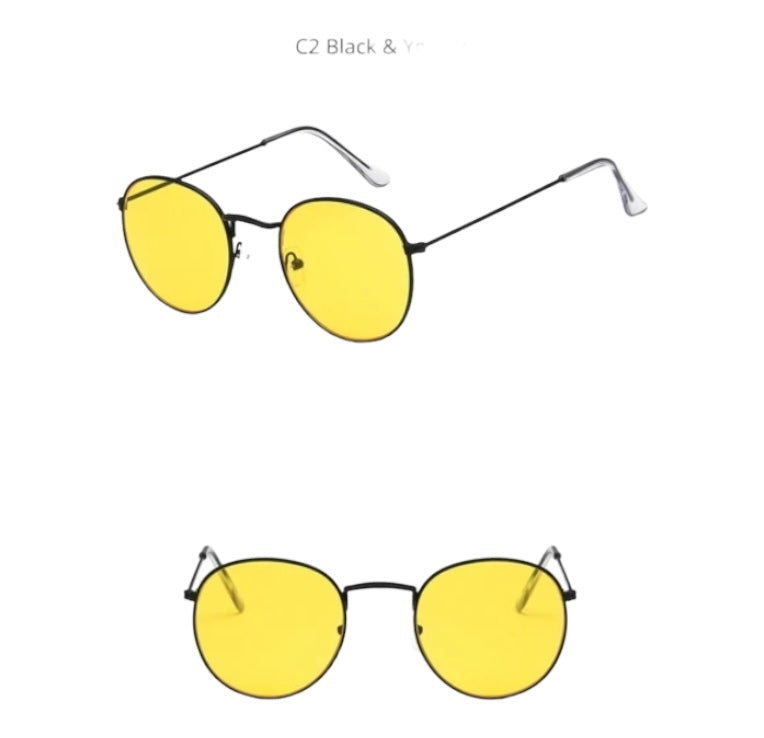 Wire Frame Circular Lens Sunglasses