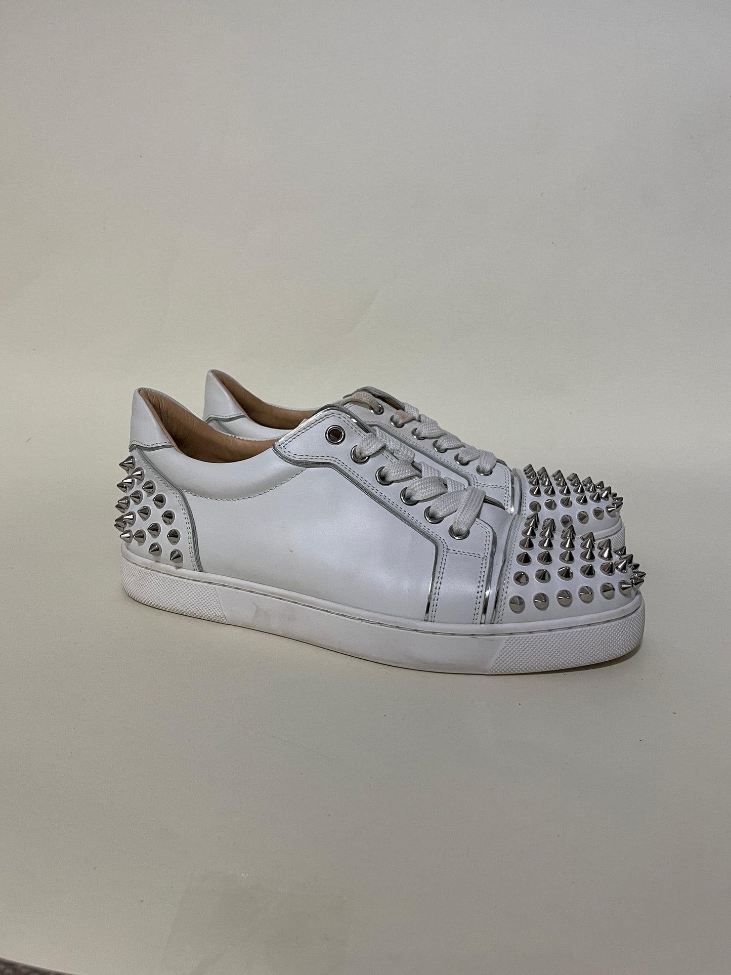 Christian Louboutin White Leather Vieira 2 Low Sneakers 6.5 M / 8 W