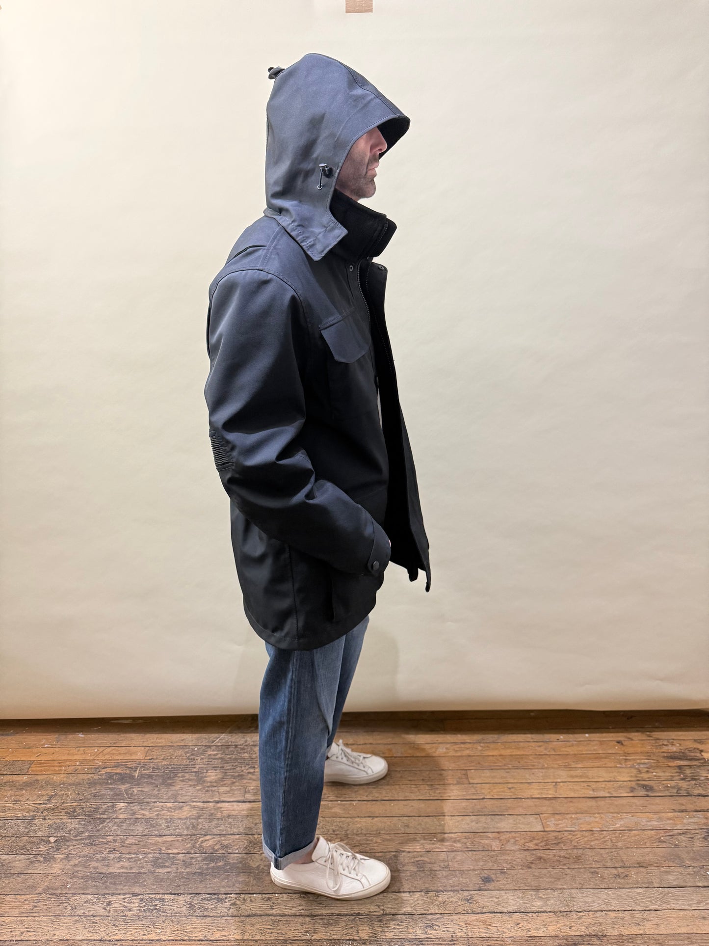 G-Lab Black Nylon 3 Pocket Coat XXL