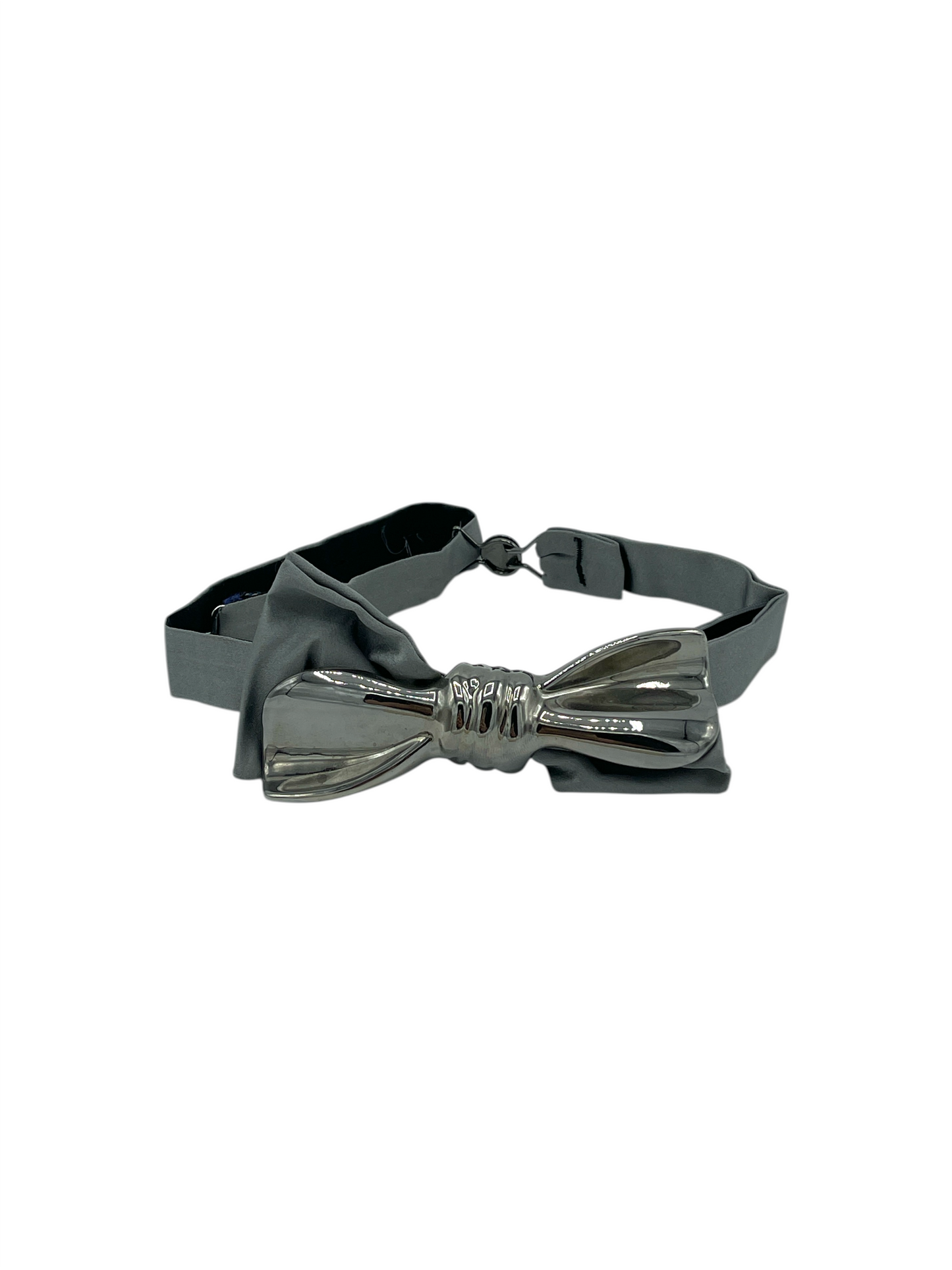 Cor Sine Labe Doli Grey & Silver Ceramic Bow Tie